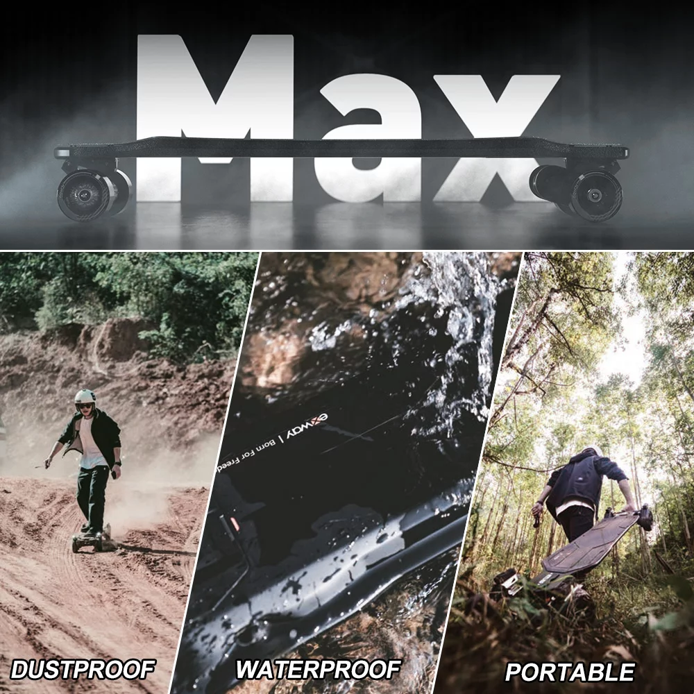 Electric Skateboard with Remote Control, 655W Motor E-Skateboard, 45 KM/H Top Speed Electric Longboard with Frog Light, 30KM Range,for Youth, Adults