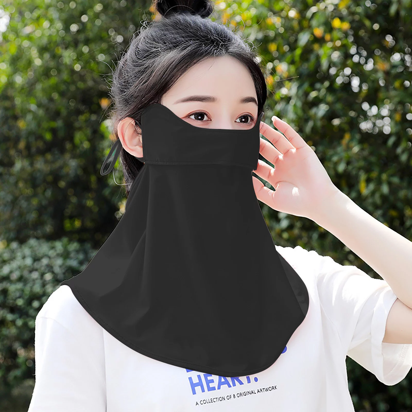 Gradient Sunscreen Ice Silk Summer Thin Face For Women Head Scarves Wraps