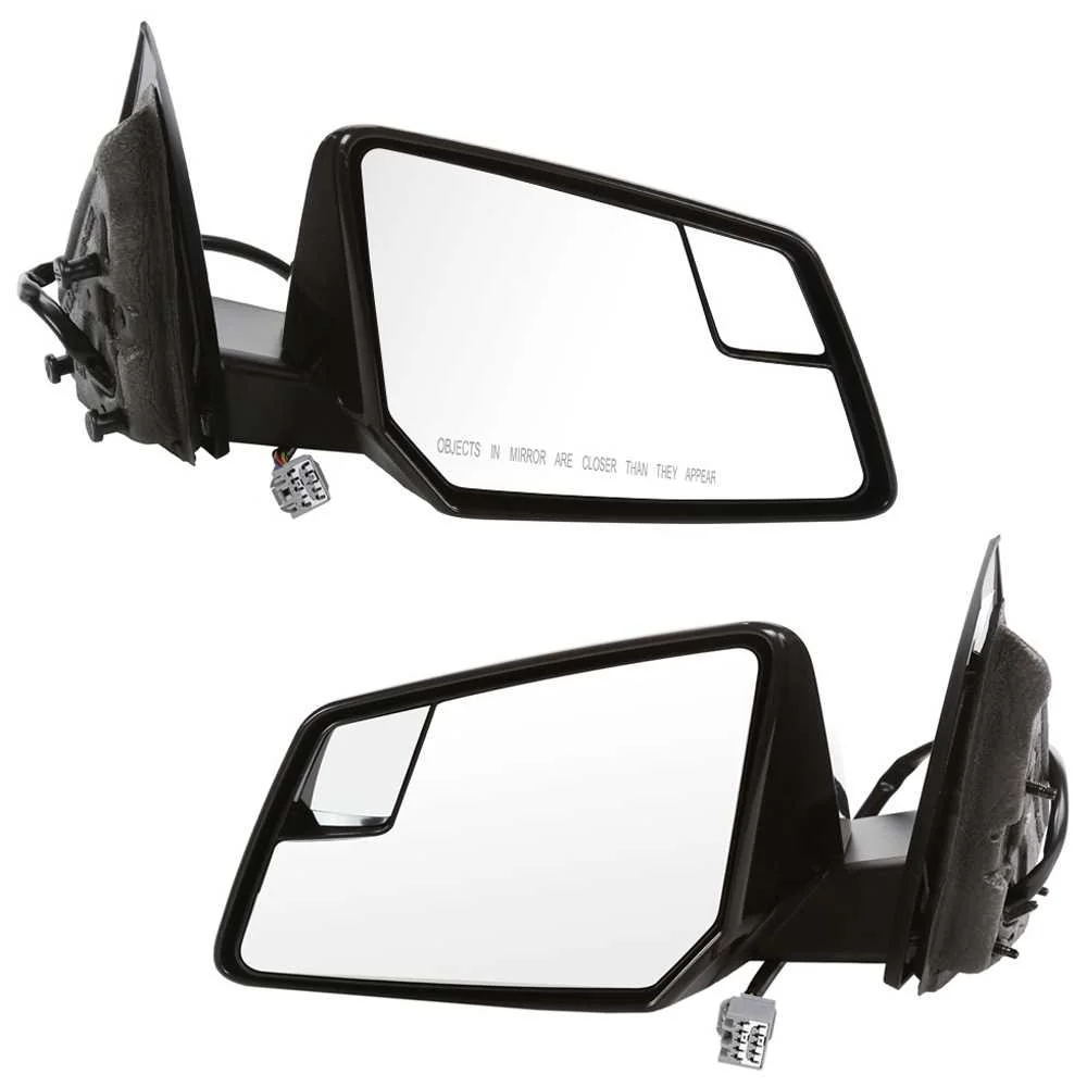 AutoShack Driver and Passenger Side Mirror Power Manual Folding Heated Smooth Set of 2 Replacement for 2009 2010 2011 2012 2013 2014 Chevrolet Traverse 3.6L V6 AWD FWD KAPGM1320383PR
