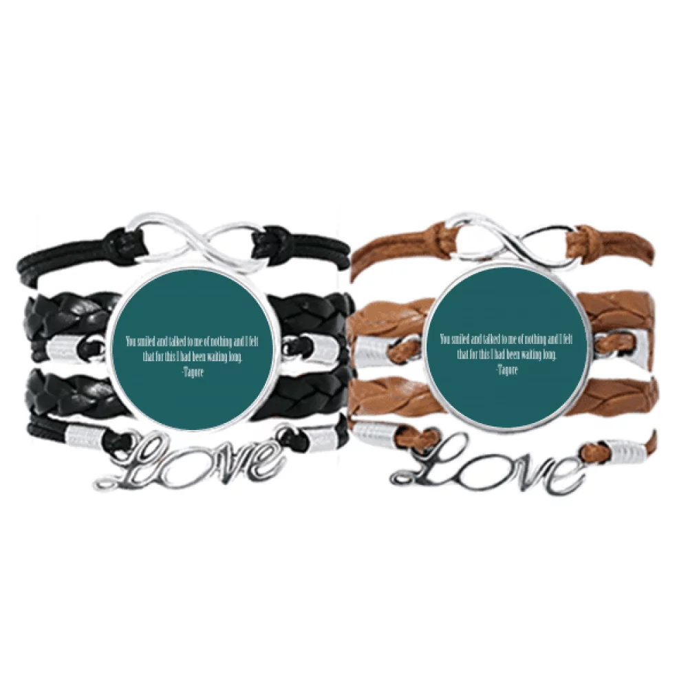 Qoutes Famous People Healing Waiting For Sle Bracelet Hand Strap Leather Rope Wristband Double Set