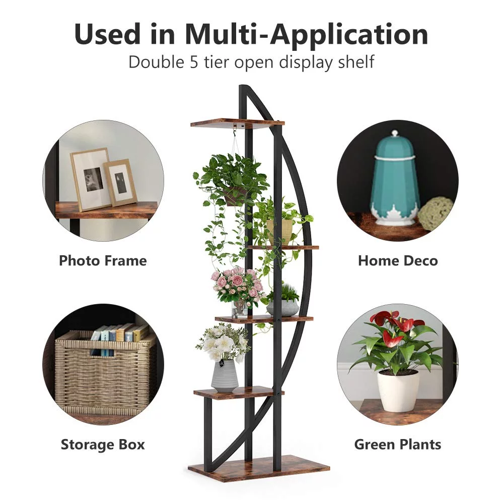 5-Tier Plant Stand Pack of 2, Display Shelf Flower Rack for Home Garden