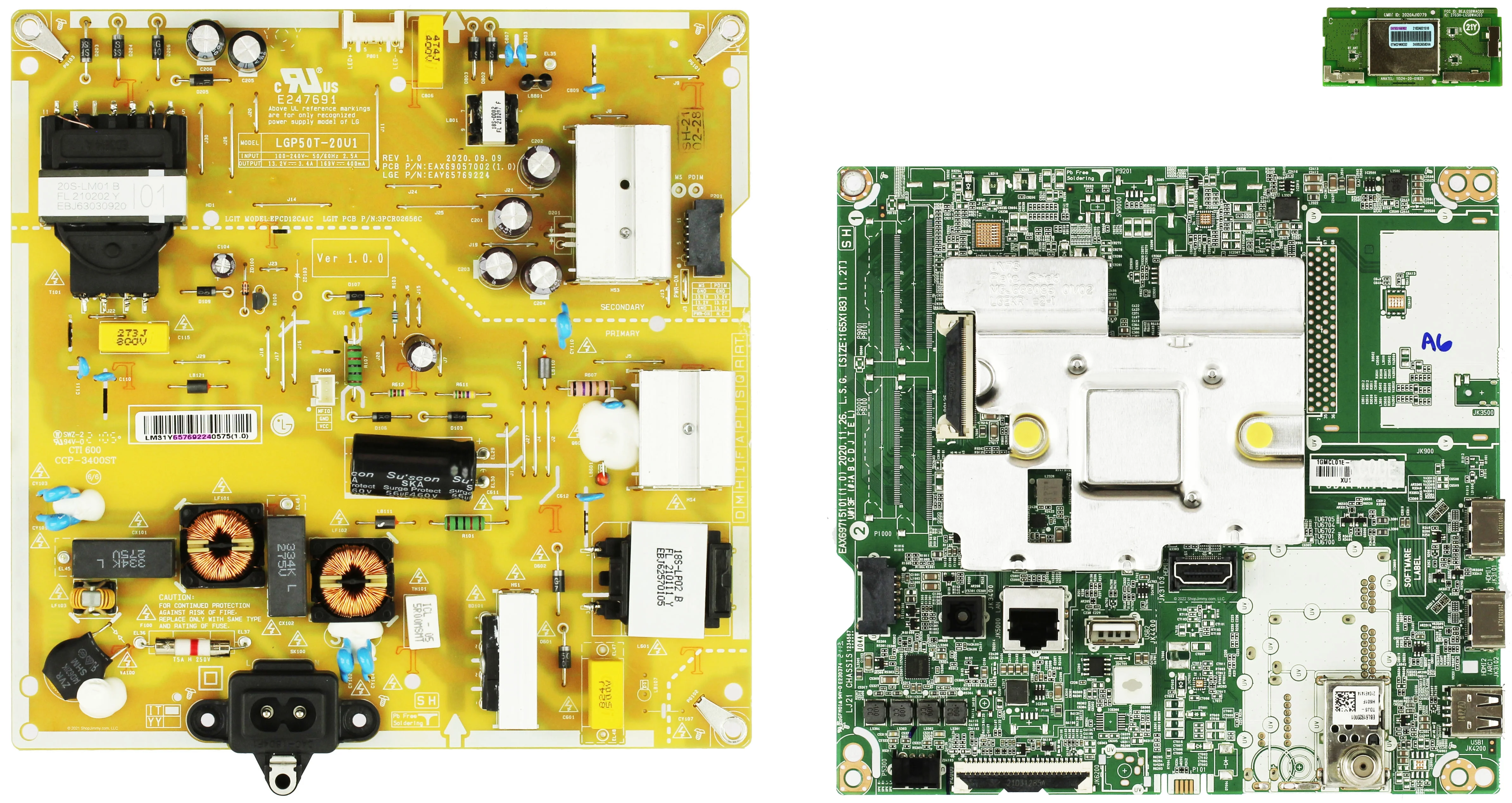 LG 50UP7560AUD.BUSSLJM Complete LED TV Repair Parts Kit