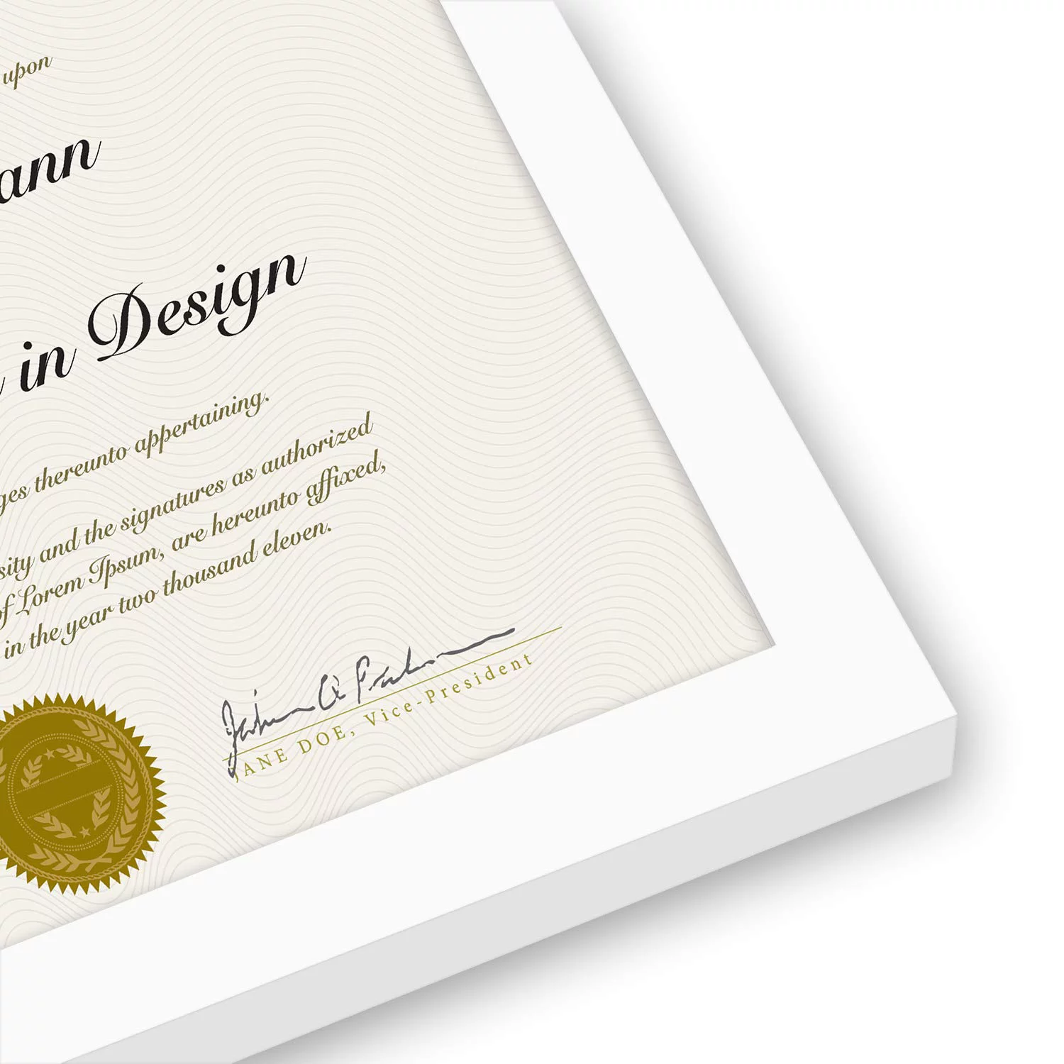 Americanflat 8.5x11 Diploma Frame in White with Shatter Resistant Glass - Horizontal and Vertical Formats for Wall and Tabletop