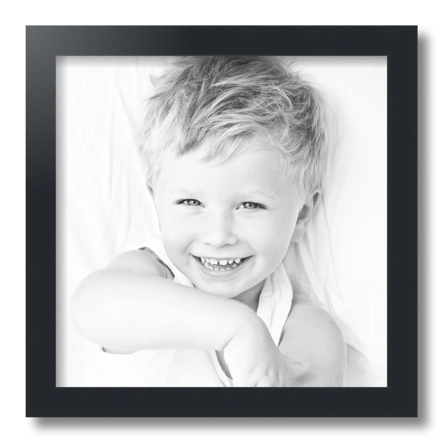 ArtToFrames 14x14 Inch Black Picture Frame, This Black MDF Poster Frame is Great for Your Art or Photos, Comes with Regular Glass (3943)
