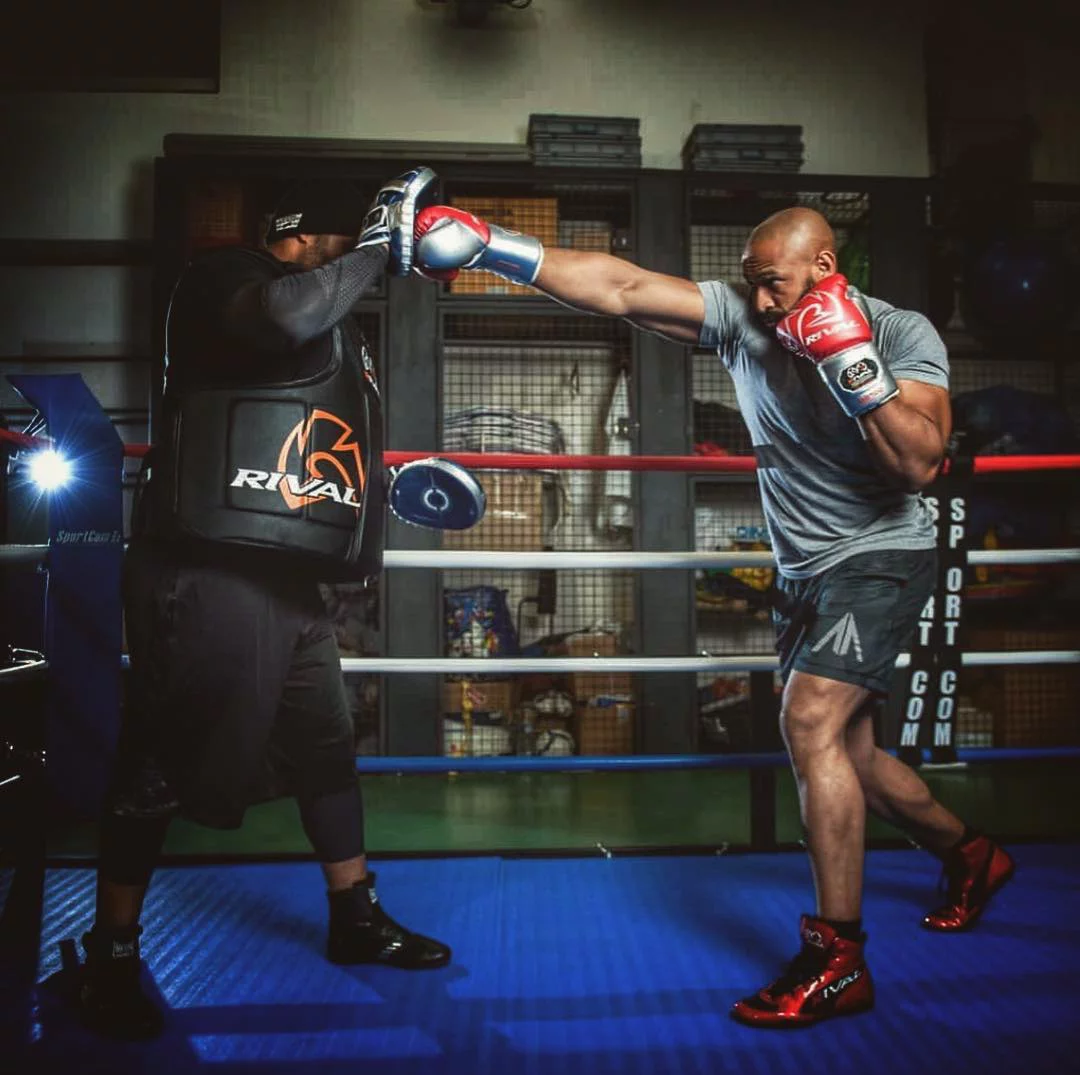 Rival Boxing RS100 Pro Sparring Boxing Gloves - 14 oz. - Blue/Silver