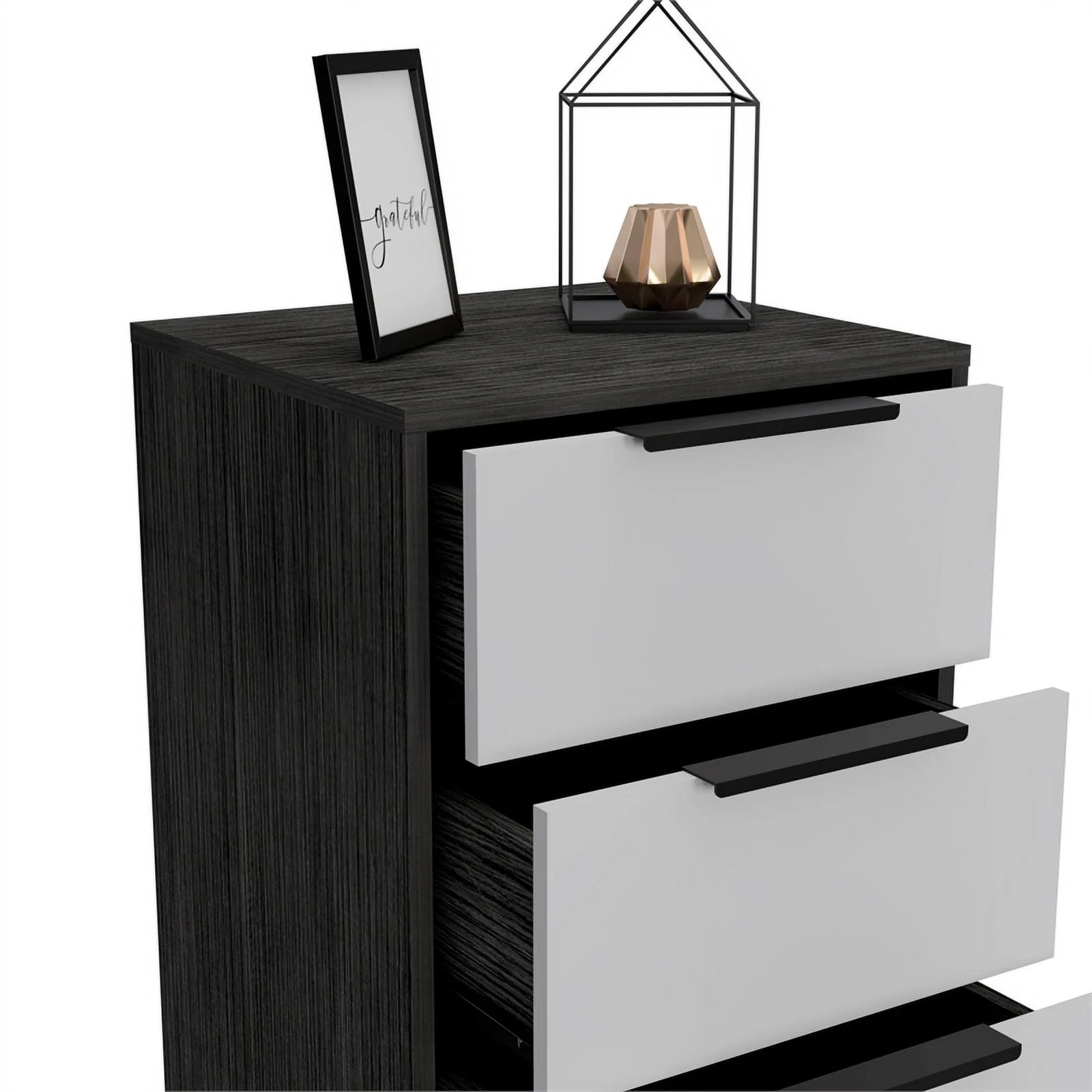 Home Square 2-Piece Set with 3 Drawer Dresser and 5 Drawer Dresser In Smoky Oak