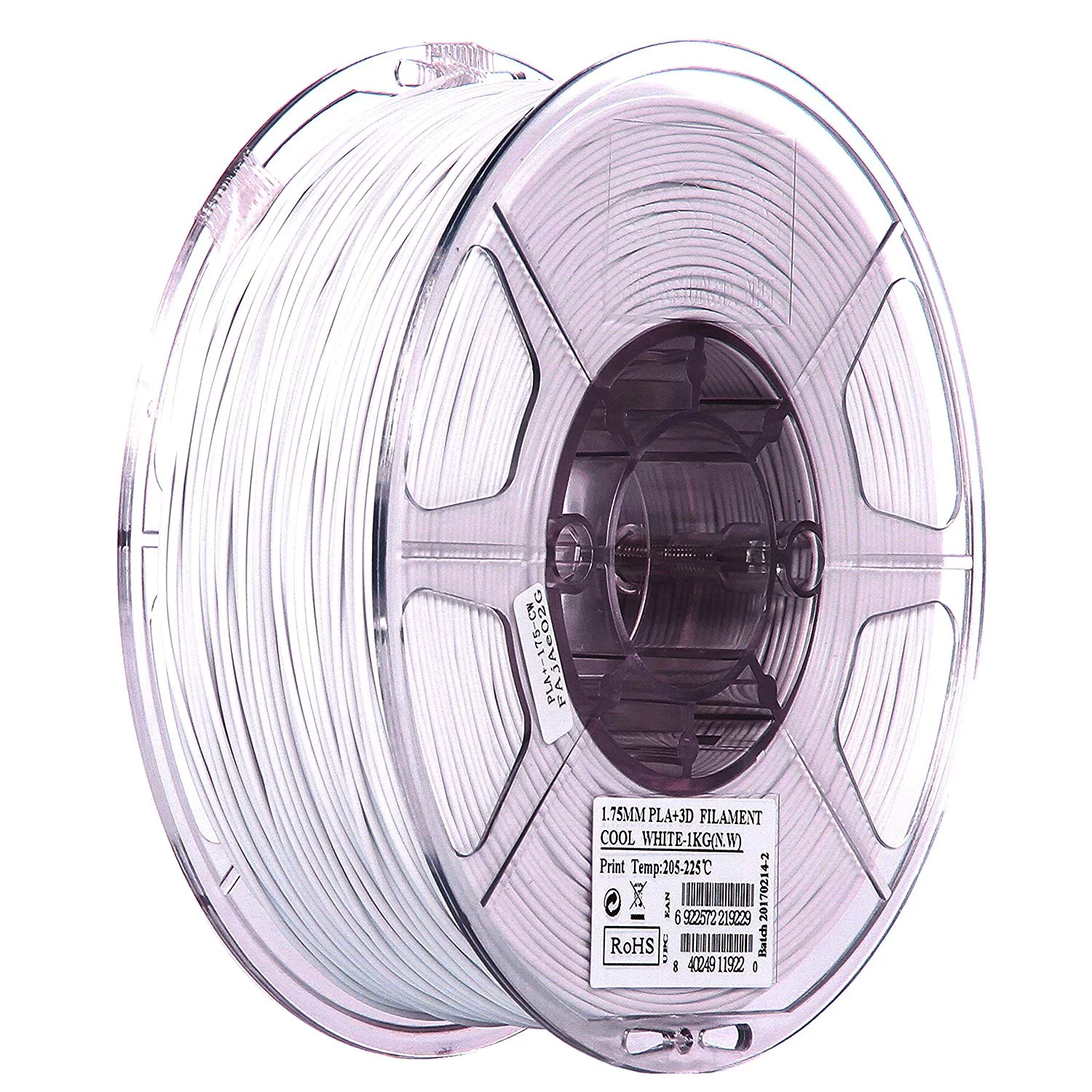 eSUN 1.75 mm Cool White PLA PRO (PLA+) 3D Printer Filament 1 Kg Spool (2.2 lbs.)