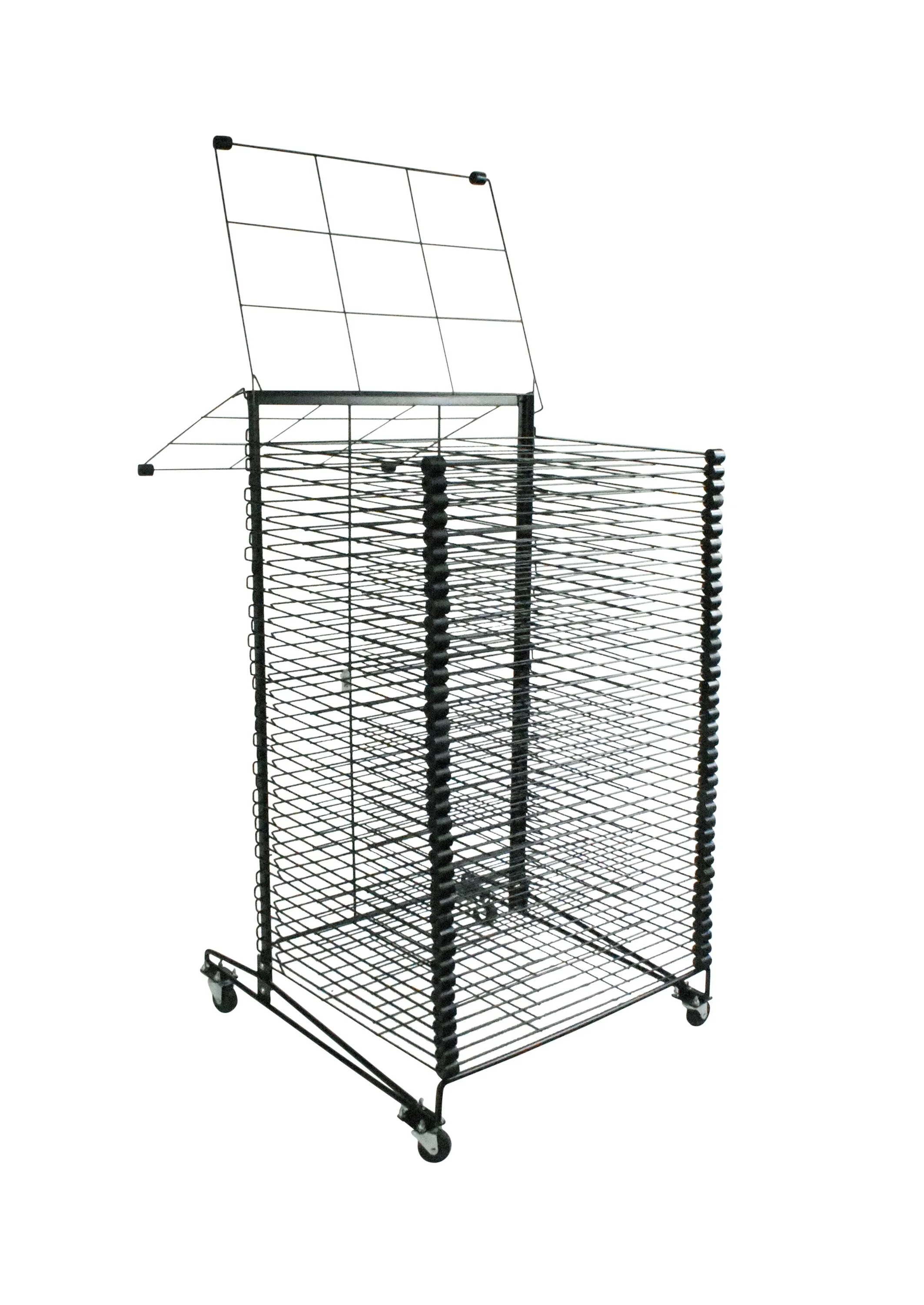 Sax Mobile Drying and Storage Rack with Wheels, 40 Shelves, Steel, 26 x 25 x 40 Inches
