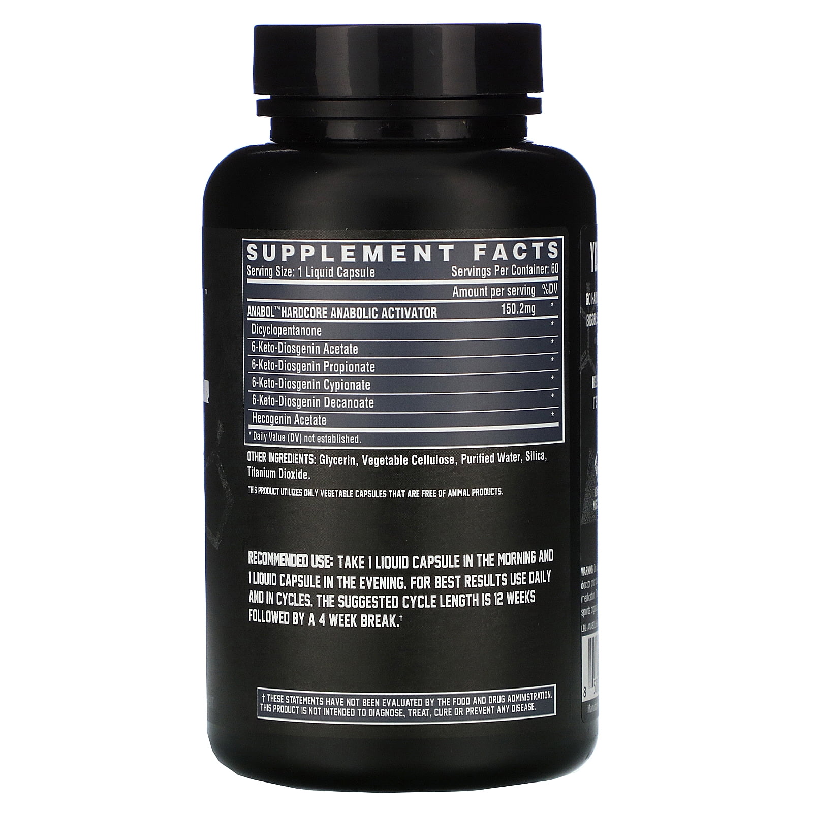 Nutrex Research Anabol Hardcore Muscle Builder and Hardening Agent, 60 Pills