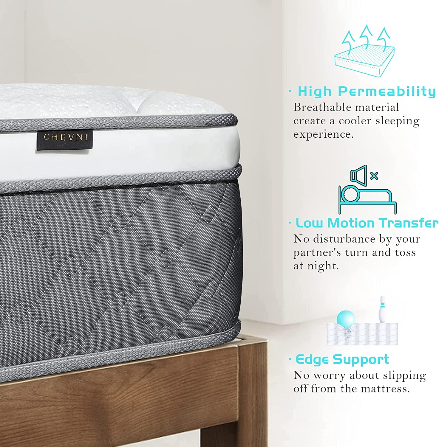 Queen Mattress  10 inch Hybrid Mattress with Gel Memory Foam Motion Isolation Individually Wrapped Pocket Coils  Euro Top Design Queen Size Mattresses