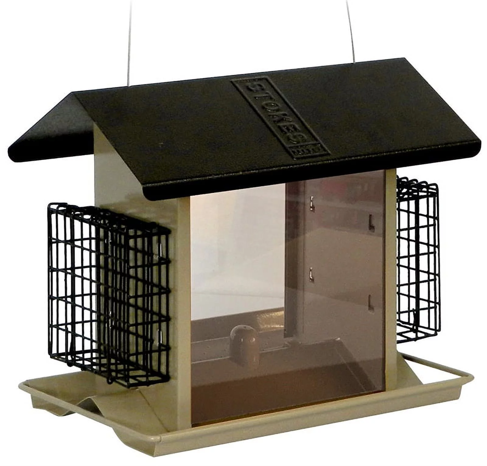 More Birds 38111 Hopper Bird Feeder with Suet Holders, 8.37 lb. Capacity