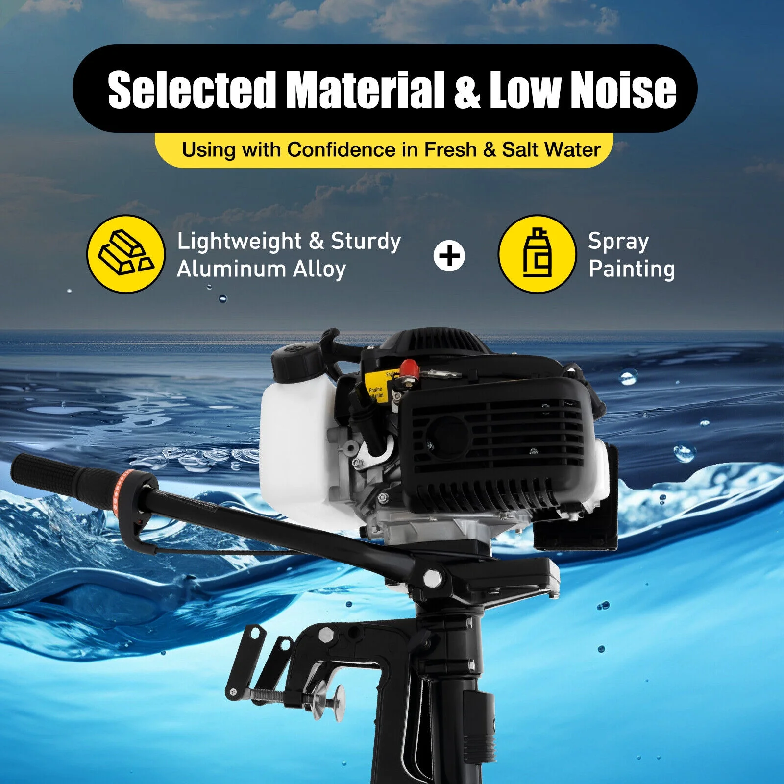 4HP 4 Stroke Outboard Motor Fishing Boat Engine with Air Cooling System CDI