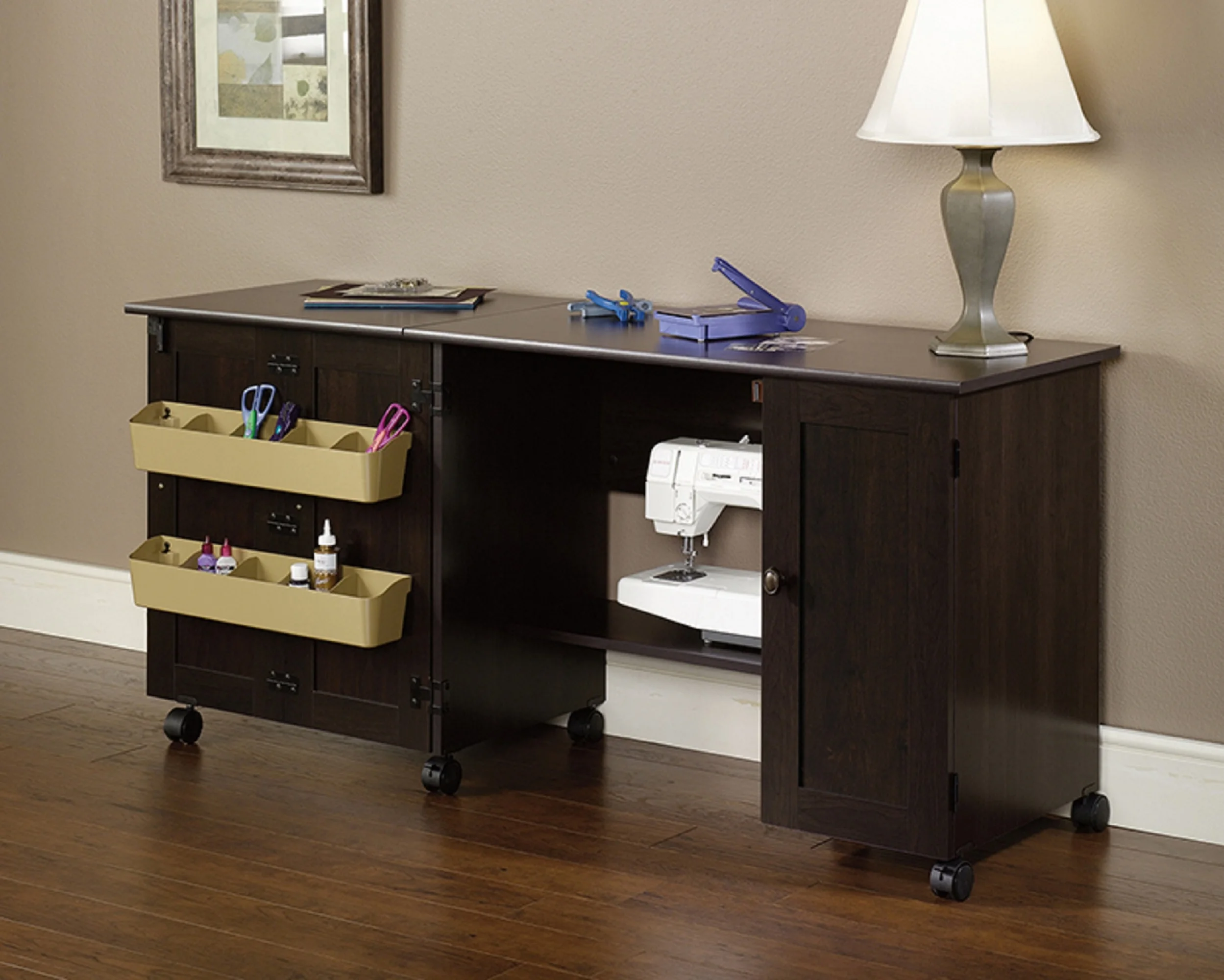 Sauder Sauder Select Collection Easy Rolling Sewing and Craft Table/Cart