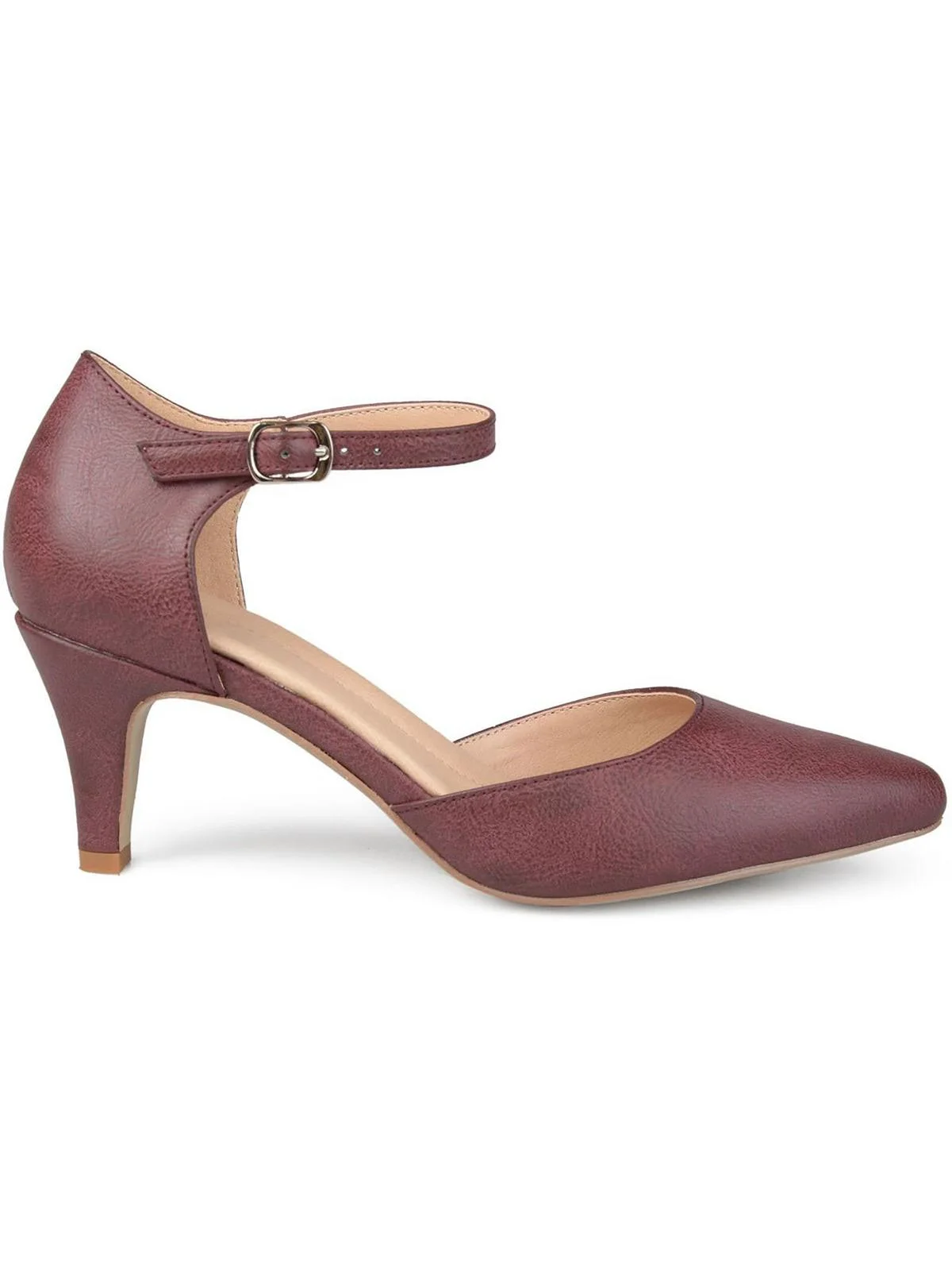 Journee Collection Womens Bettie Faux Leather Padded Insole Mary Janes