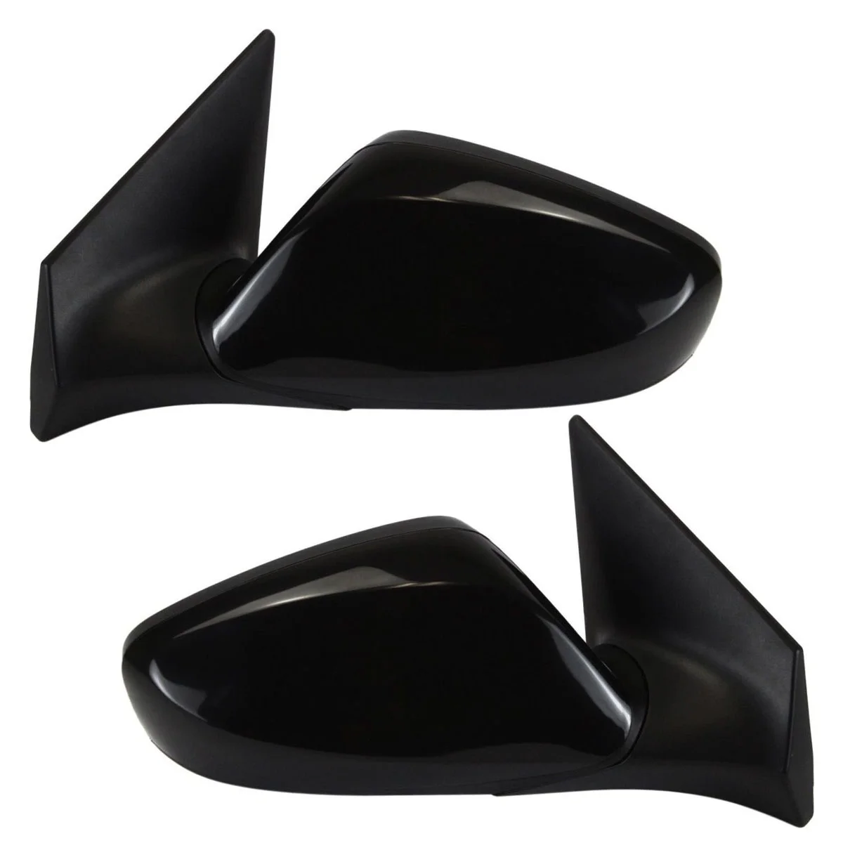 AutoShack Driver and Passenger Side Mirror Power Manual Folding Heated Smooth Set of 2 Replacement for 2011 2012 2013 Hyundai Elantra 1.8L FWD KAPHY1320179PR