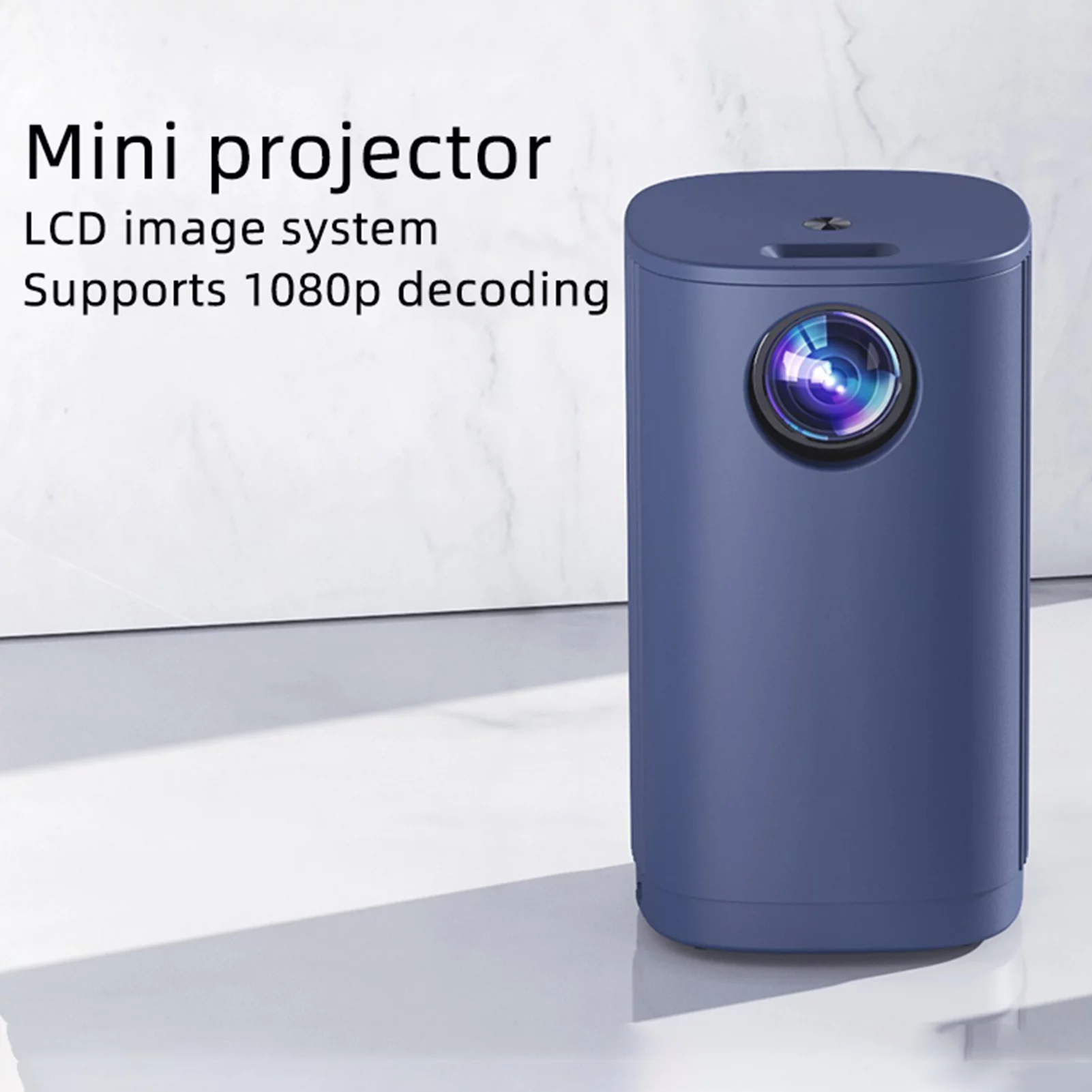 Pinnaco Wireless Portable Movie Projector 1080P, 20000hrs Lamp , 100in Display, Built-in Speaker