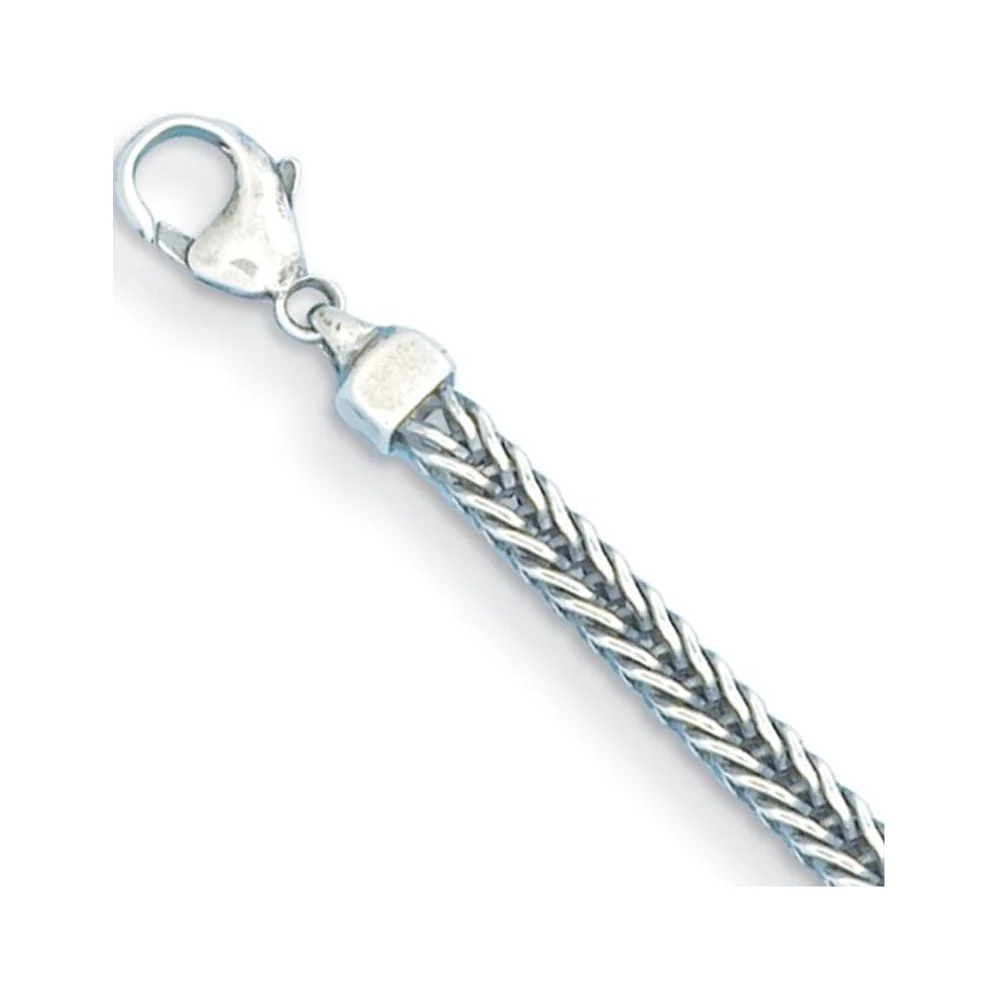 Auriga Fine Jewelry 925 Sterling Silver Rh-plated 5mm Fancy Link 8 inch Bracelet for Women