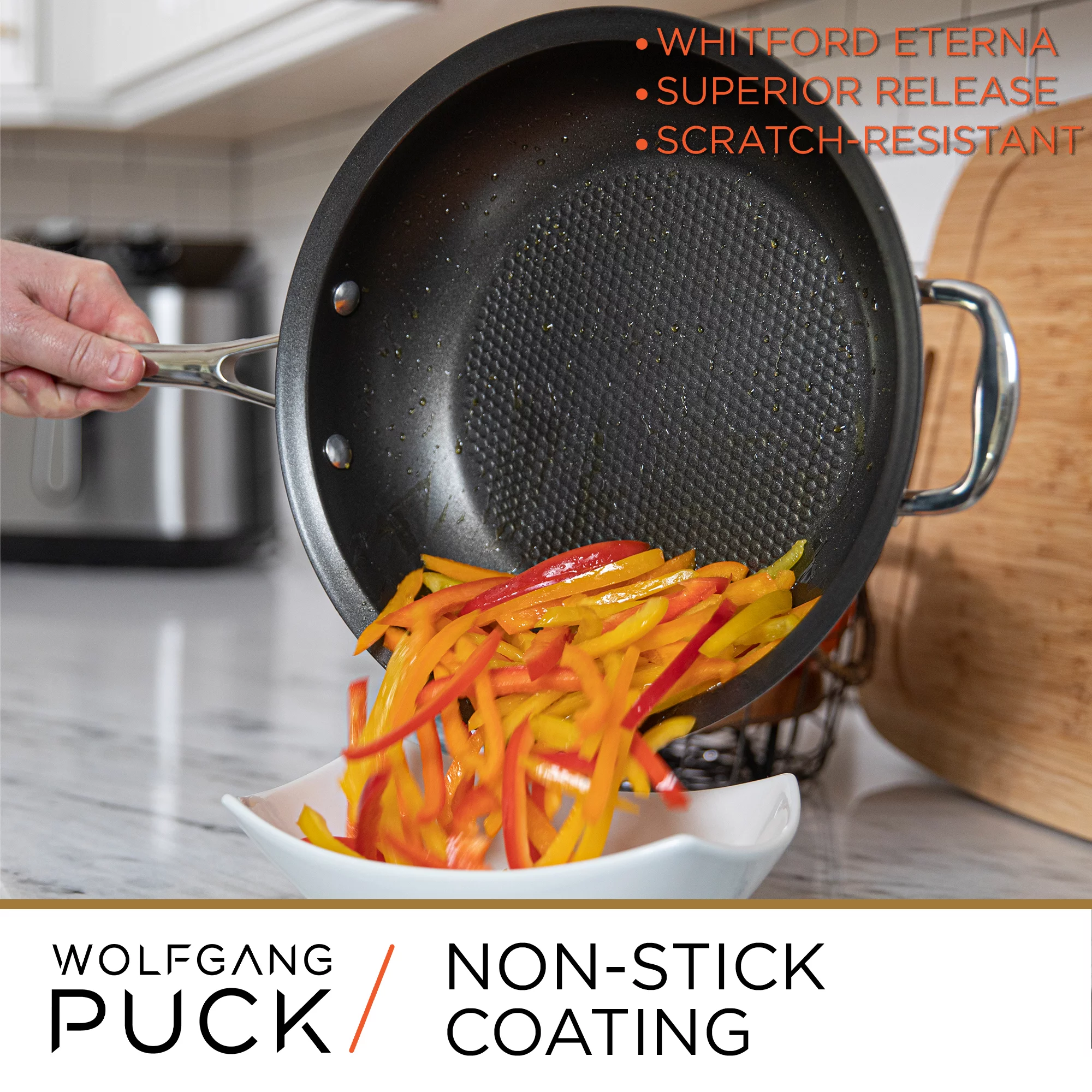 Wolfgang Puck 21-Piece Stainless Steel Cookware and Mixing Bowls Set, Non-Stick Pots, Pans & Skillets