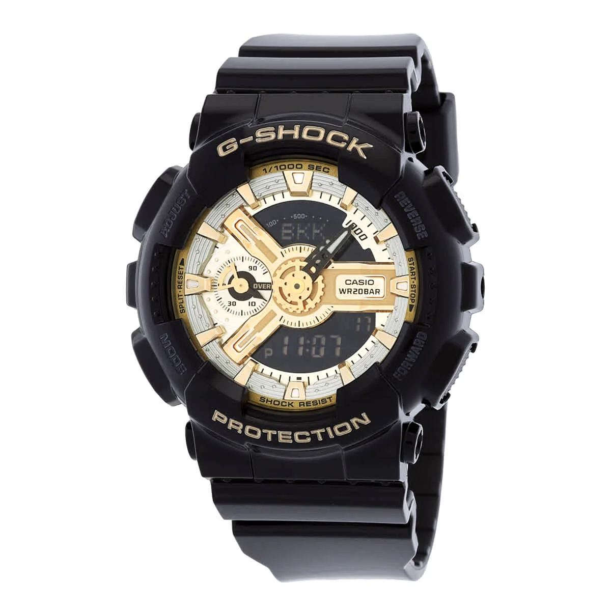 Casio G-Shock GMAS110GB Analog Digital Resin Black Women's Watch GMAS110GB-1A