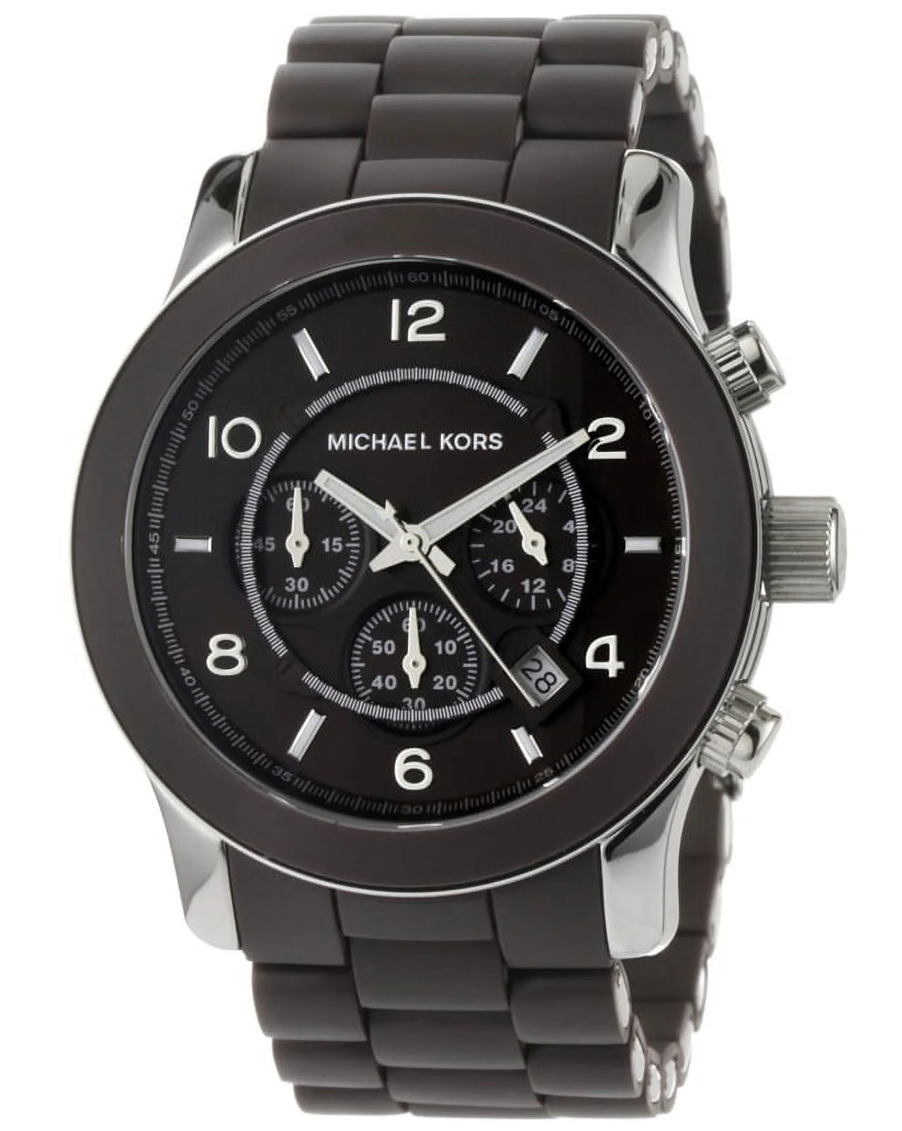 MK8129 Women's Brown Dial Rubber Bracelet Watch