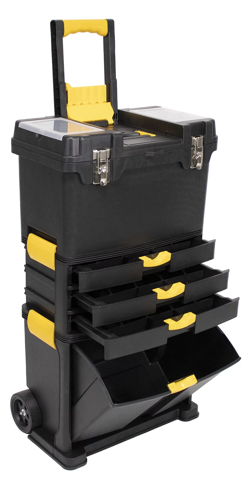 Erie Tools® Portable Toolbox with Foldable Handle & (3) Detachable Compartments