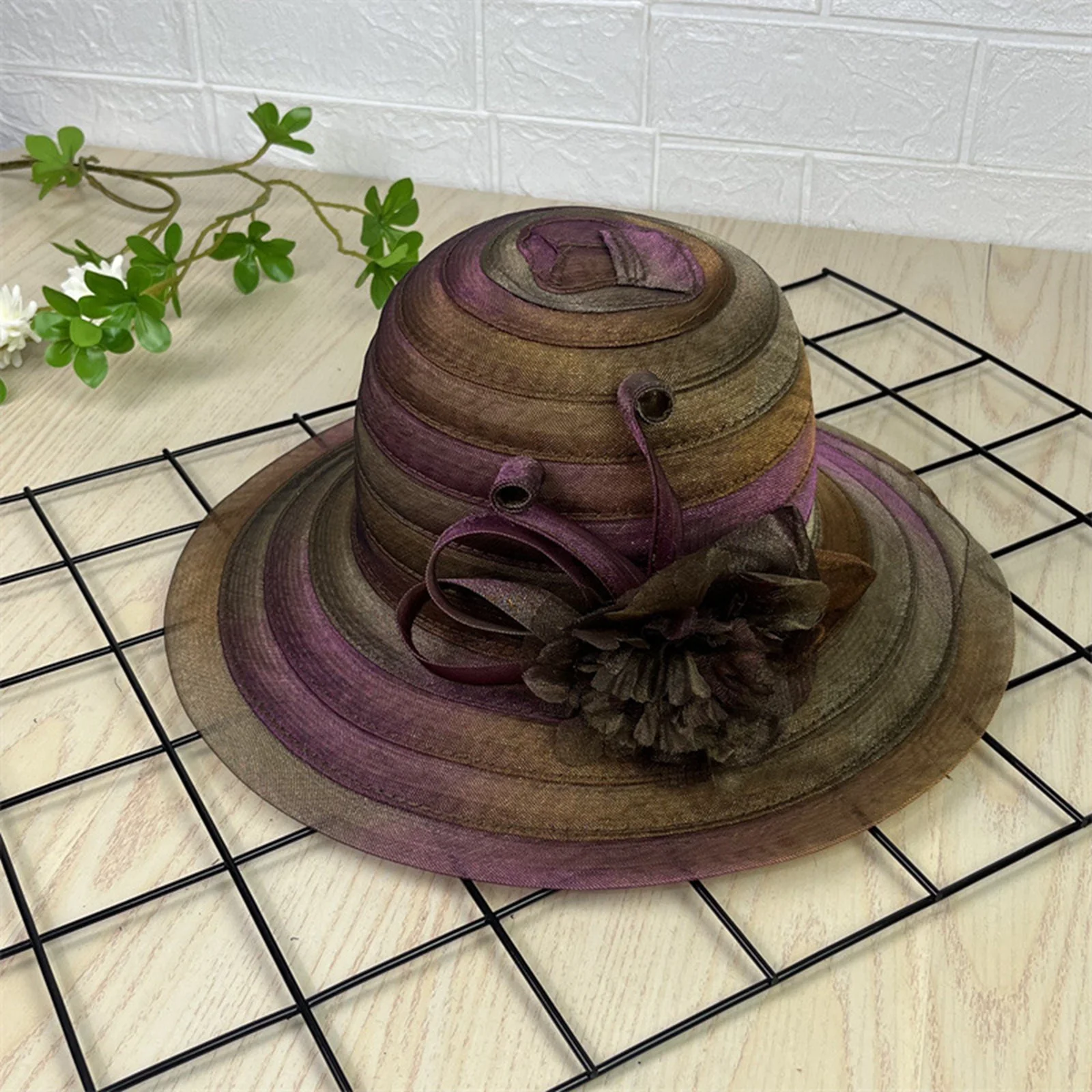 Women's Summer Sun Hat Korean Style Flower Mesh Hat For Outdoor Travel Sun Local Beach Visor