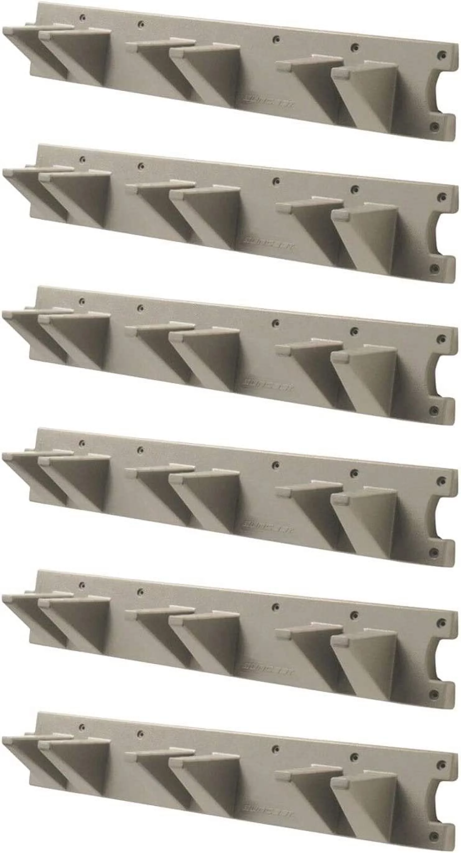 Suncast 2 Foot Wall Mount Long Handled Garden Tool Hanger Organizer 6 Pack