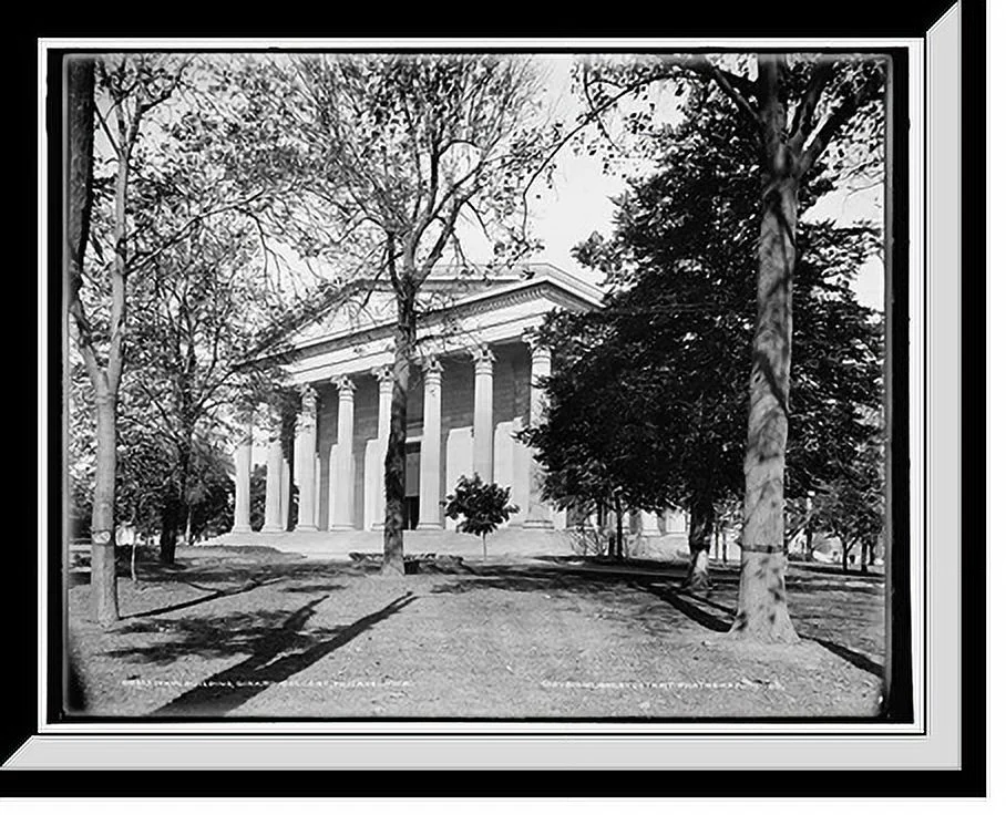 Historic Framed Print, Main building, Girard College, Philadelphia - 3, 17-7/8