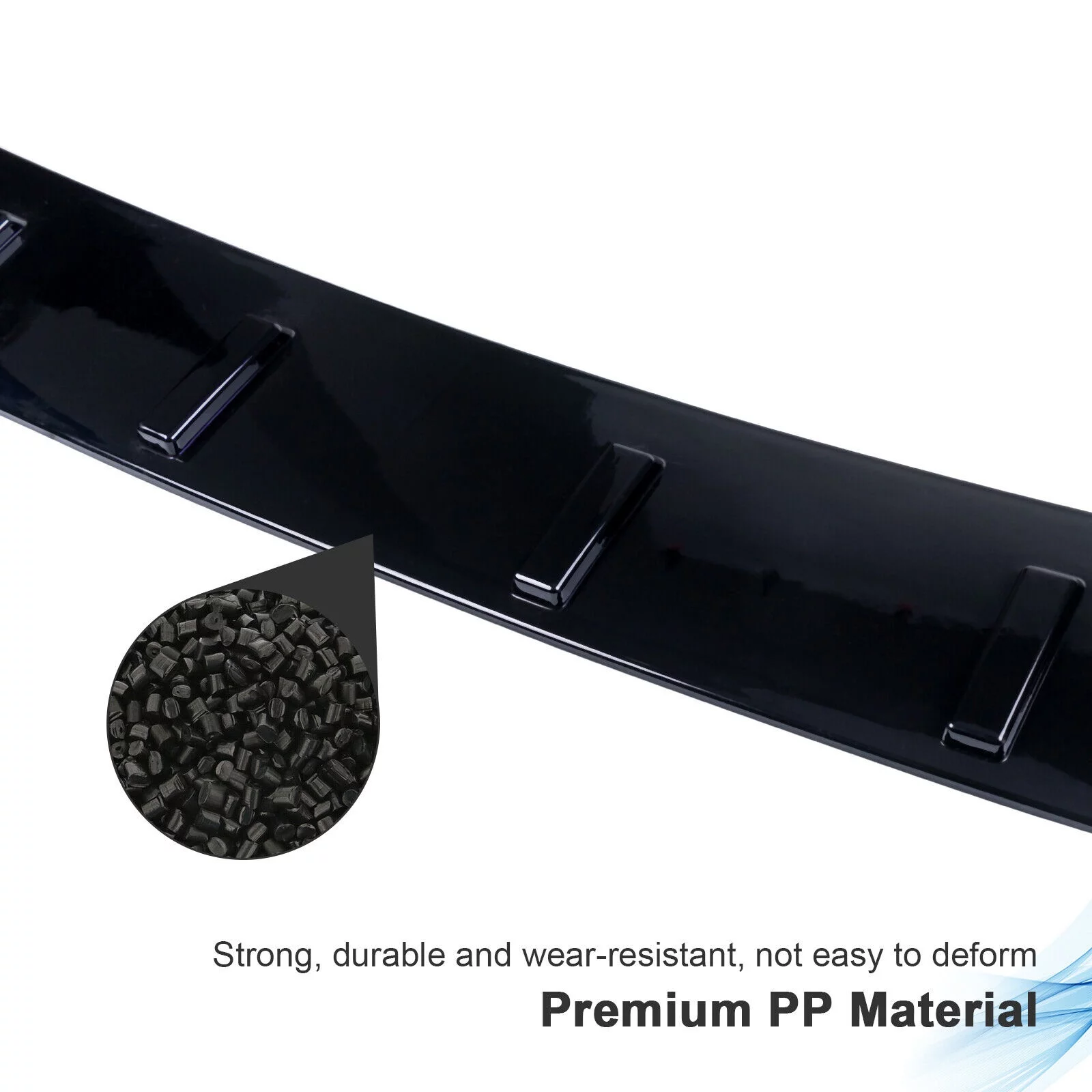 Rear Window Roof Spoiler Fit for Honda Civic 4 Door Sedan 2016-2021 R Style Glossy Black