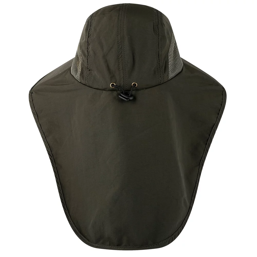 OWSOO Fishing Wide Brim Sun Hat with Neck Flap for Travel Camping Hiking Boating