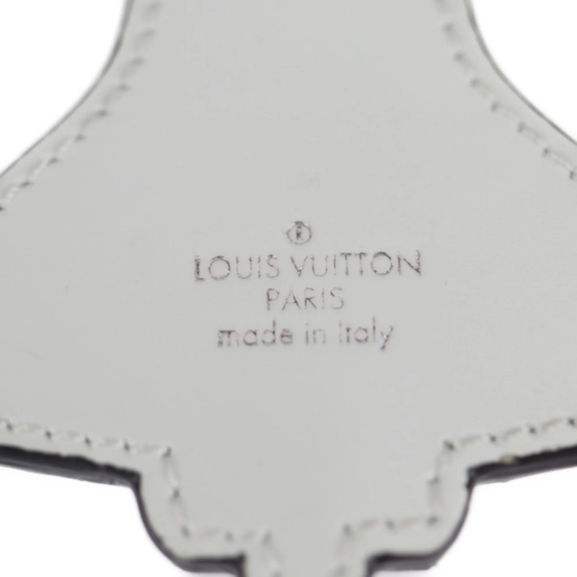 Pre-Owned LOUIS VUITTON Louis Vuitton Porto Clé Mascot Locket Keychain MP2214 Metal Leather Blue Silver White (Good)