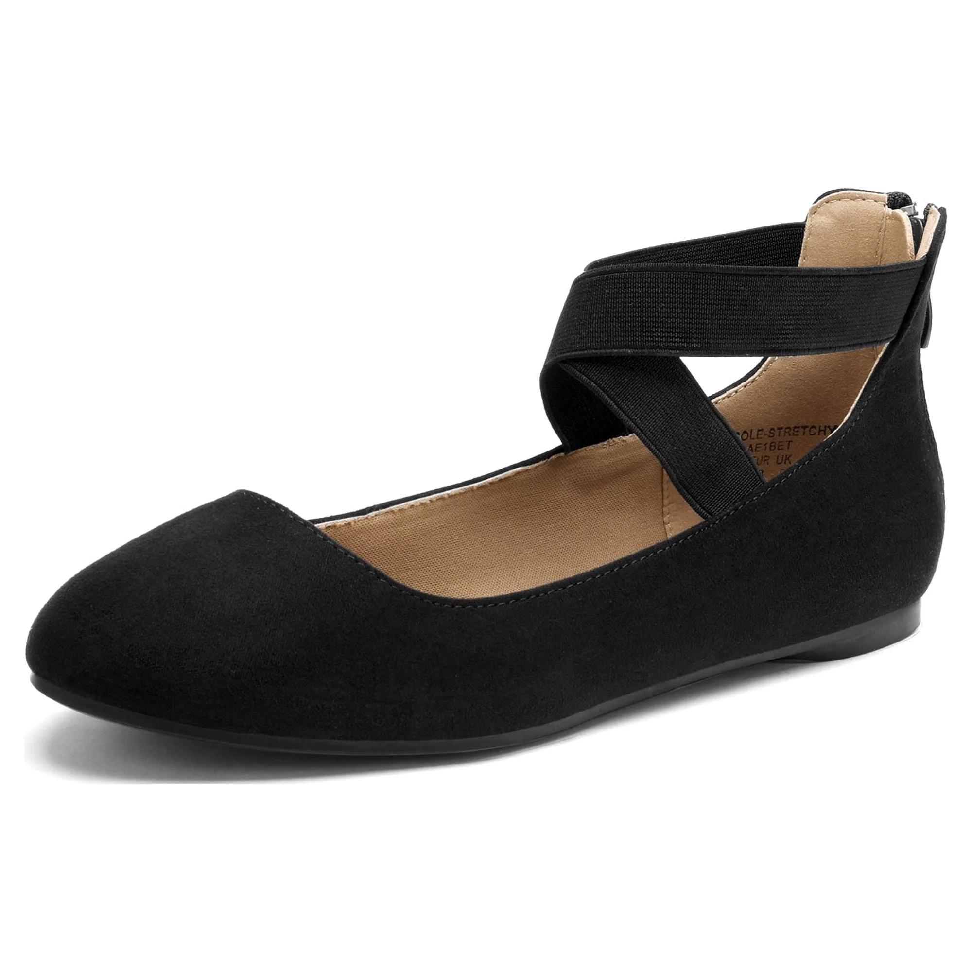 Dream Pairs Womens Ballet Flats Elastic Ankle Strap Mary Jane Slip On Shoes