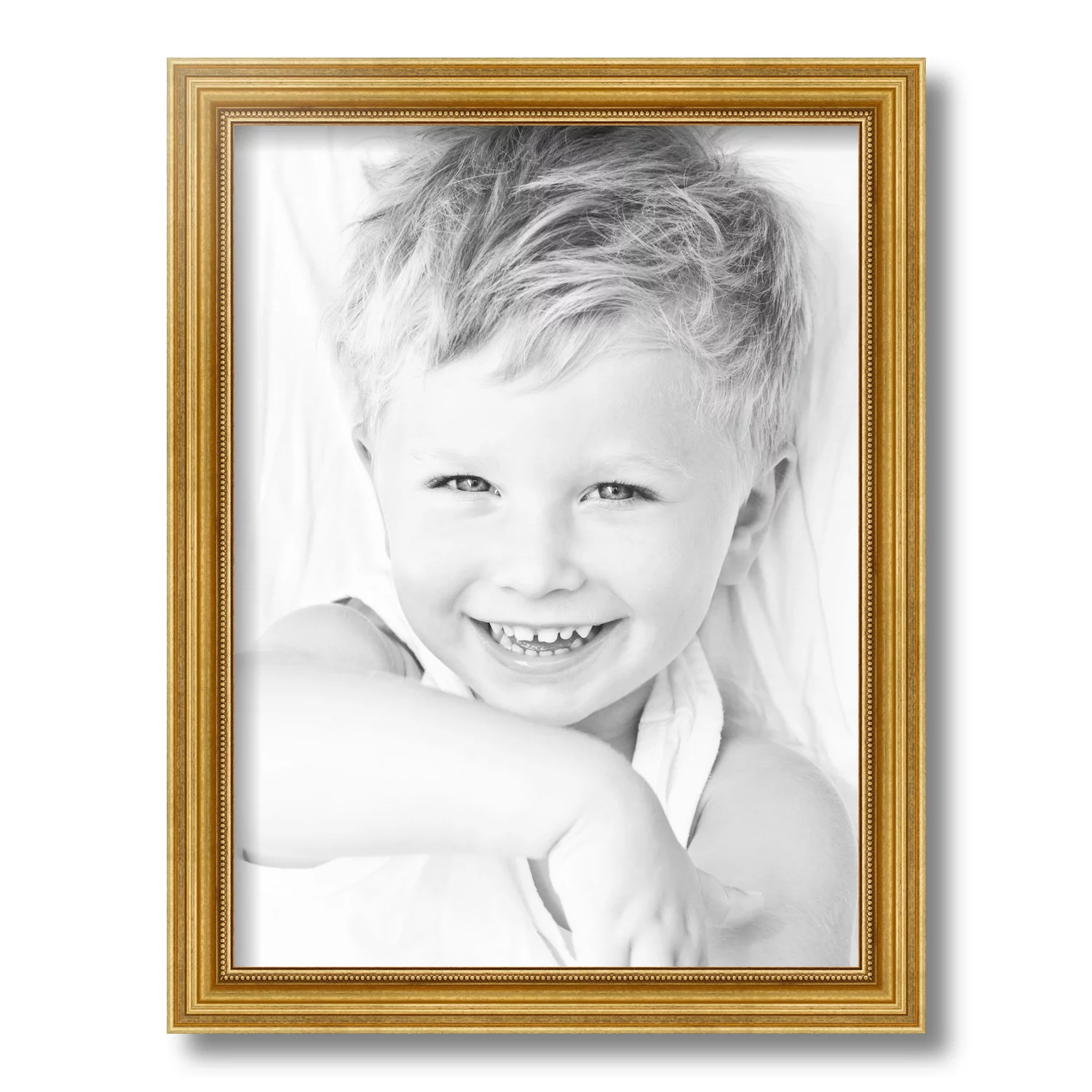 ArtToFrames 12x16 Inch Gold Picture Frame, This Gold Wood Poster Frame is Great for Your Art or Photos, Comes with Regular Glass (4159)