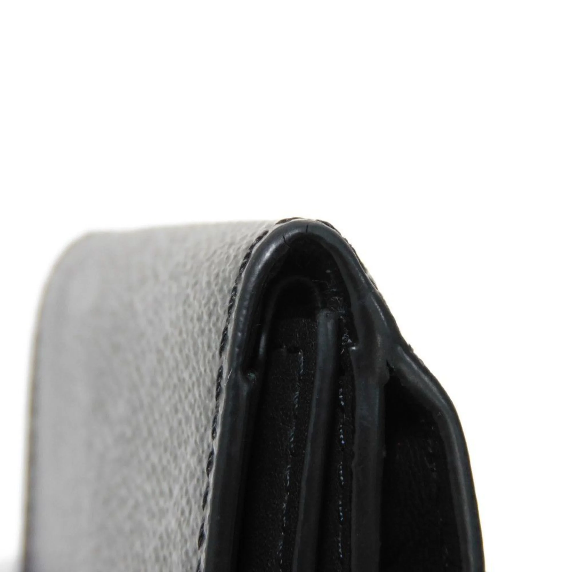 Pre-Owned LOUIS VUITTON Trifold Wallet Discovery Compact W Snap RFID Monogram Eclipse Reverse Noir M45417 Men's Billfold (Good)