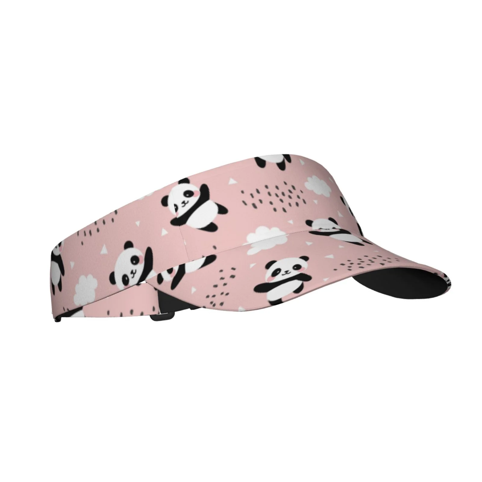 Gaeub Panda Sun Visor Hats with Empty Top and Adjustable, UV Protection for Golf Tennis Cycling Running