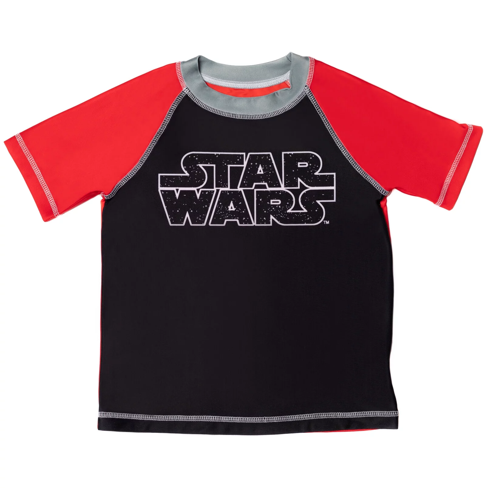 Star Wars Darth Vader Stormtrooper Little Boys Swim Rash Guard Swim Trunks Black / Red 7