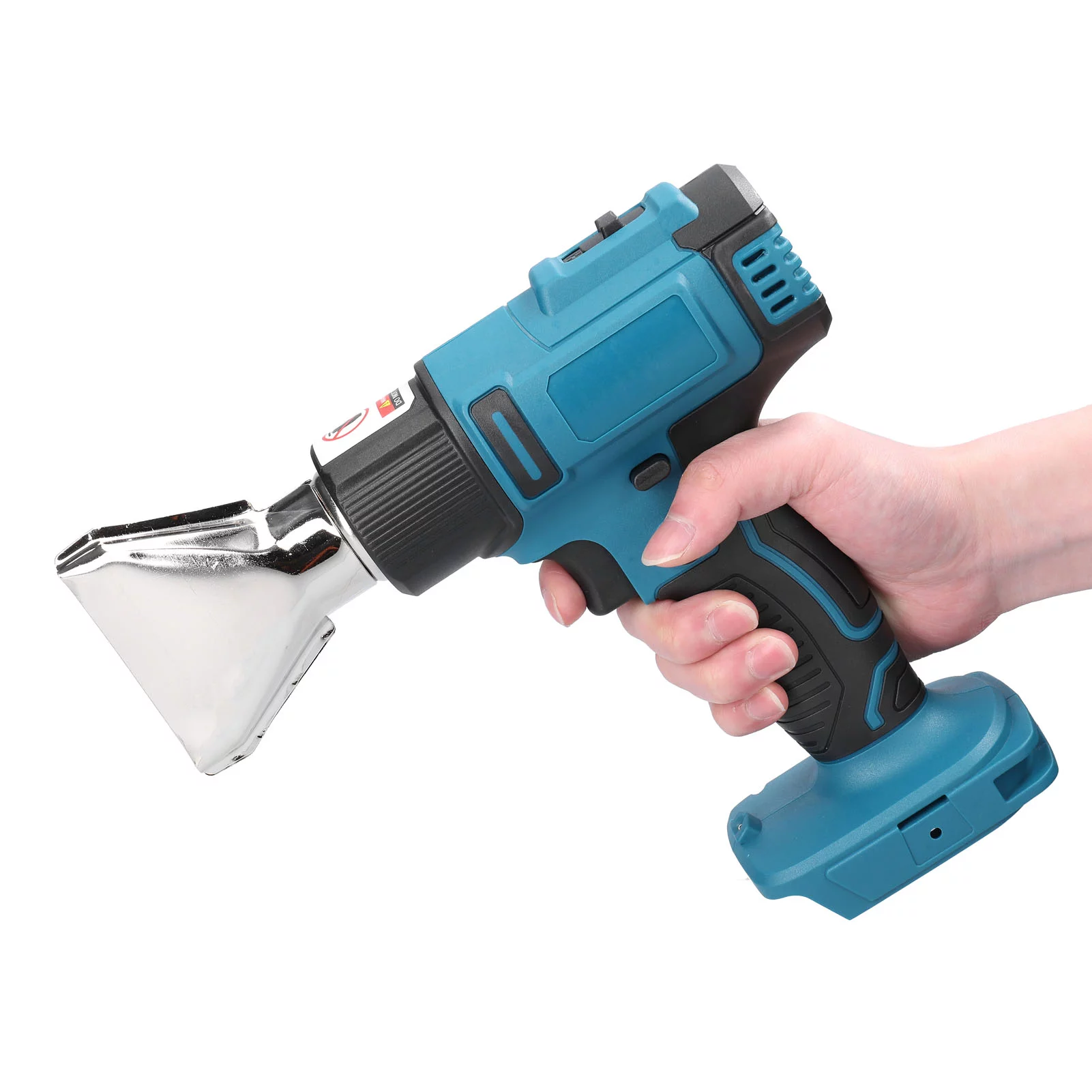 OWSOO Cordless Handheld  Rechargeable Heating Equipment Temperatures Adjustable  Tool with 5 Nozzles 2 Scrapers Compatible with Makita 18V 21V  Battery