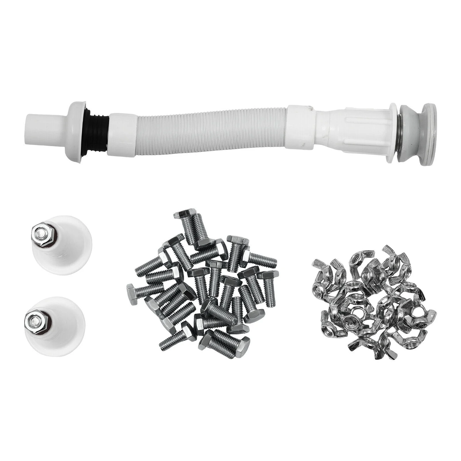 White Utility Sink Laundry Tub Freestanding Sink Wash Station w/ Faucet Home