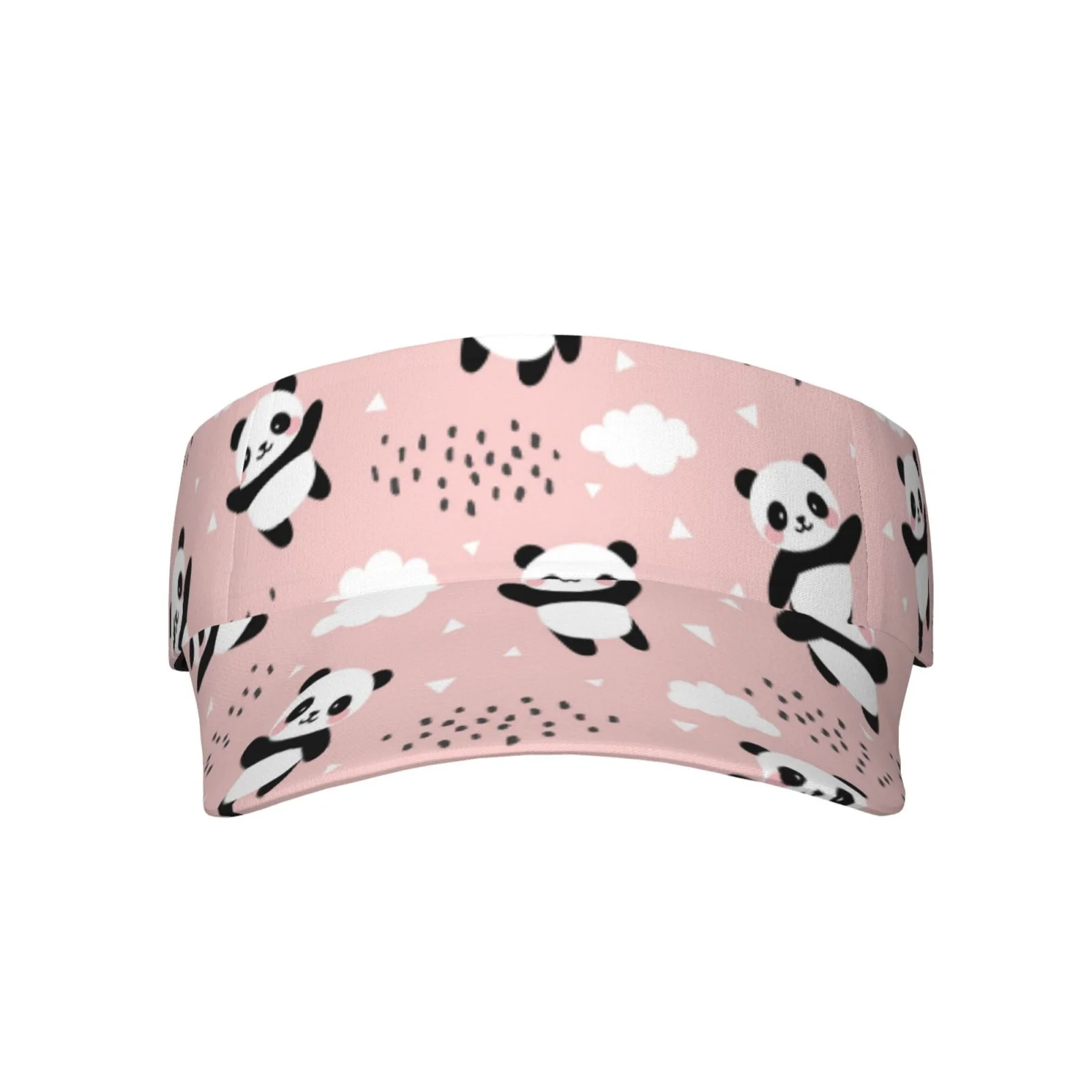 Gaeub Panda Sun Visor Hats with Empty Top and Adjustable, UV Protection for Golf Tennis Cycling Running