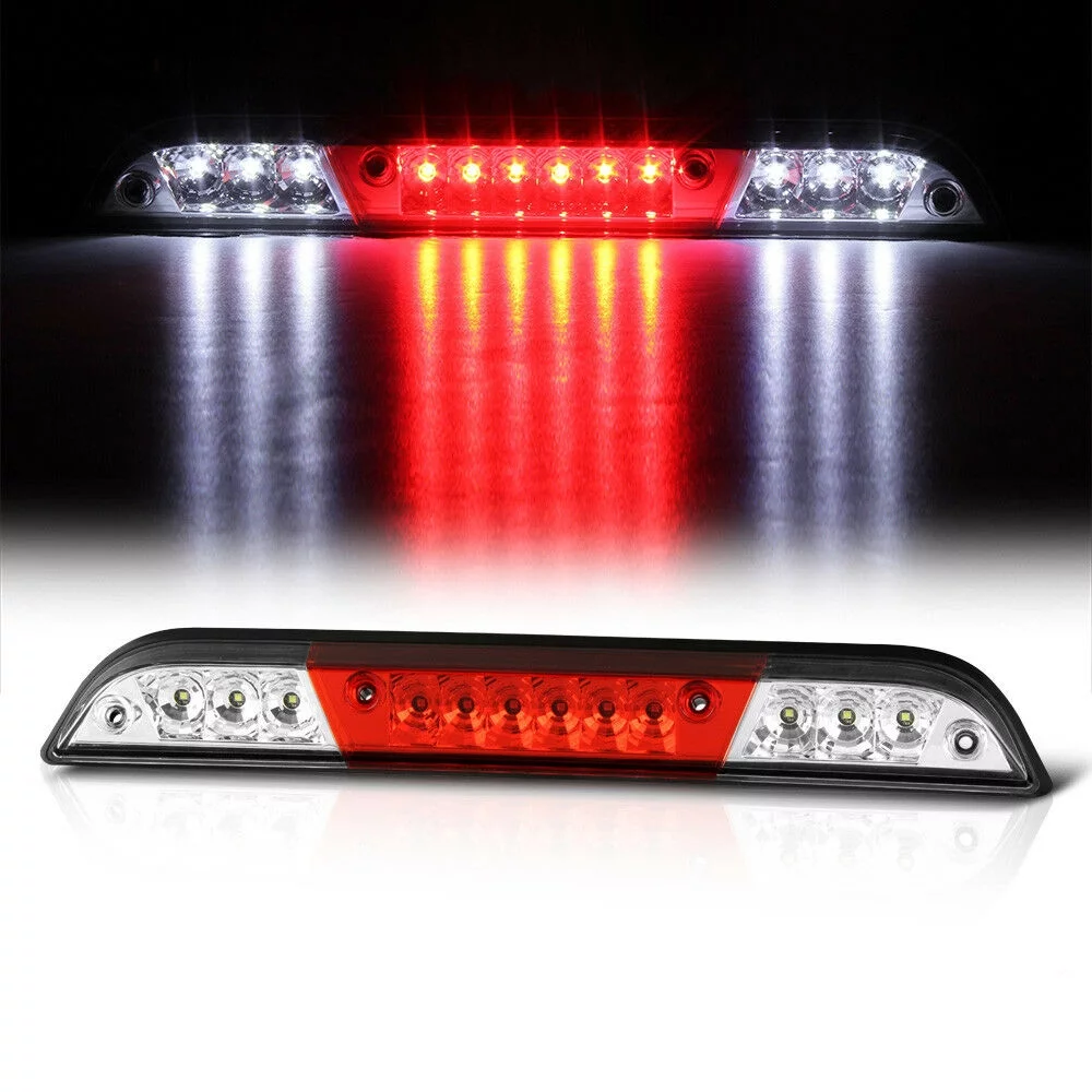 Teledu For Ford Red Lens Clear LED 3RD Third CHMSL Brake Cargo Light Tail Lamp