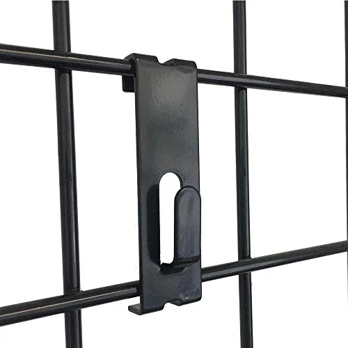 Gridwall Durable Metal Photo Frame Utility Notch Display Hook for Gridwall Display, (25 Pack)