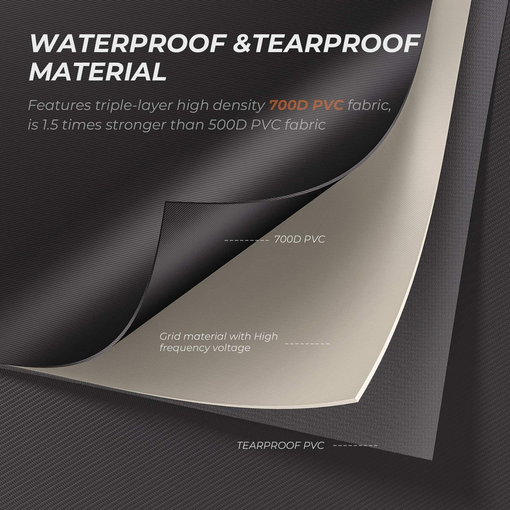 Adnoom Car Roof Bag 100% Waterproof Rooftop Cargo Carrier 21 Cubic feet Car Luggage Storage Bag Anti-Slip Mat Fits All Vehicle with/Without Rack