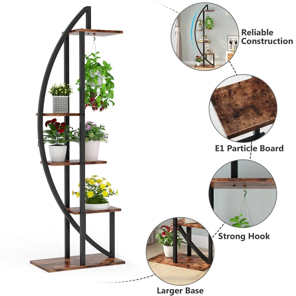 5-Tier Plant Stand Pack of 2, Display Shelf Flower Rack for Home Garden