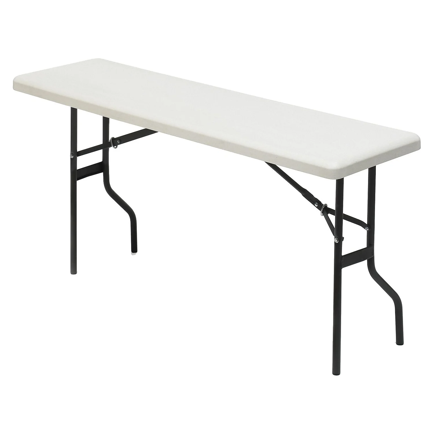 Indestructables Too 1200 Series Resin Folding Table, 60w X 18d X 29h, Platinum