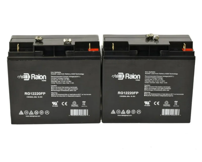 Raion Power 12V 22Ah Wheelchair Battery for Electric Mobility Rascal 120 Little Rascal - 2 Pack