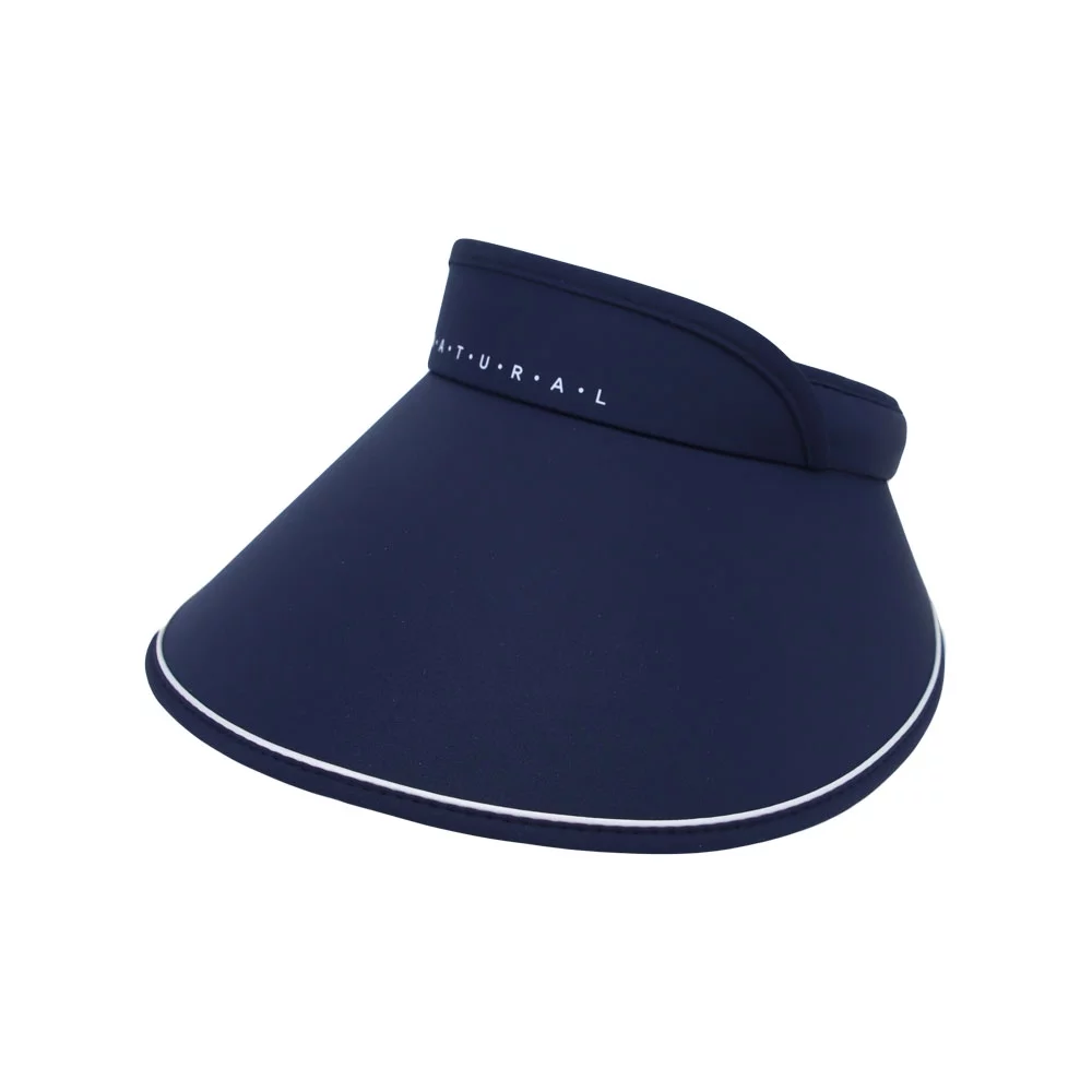 WITHMOONS Colorful Summer Sun Visor Anti UV Sunscreen Sportswear Beach Hat for Women ACV1410 (Navy)
