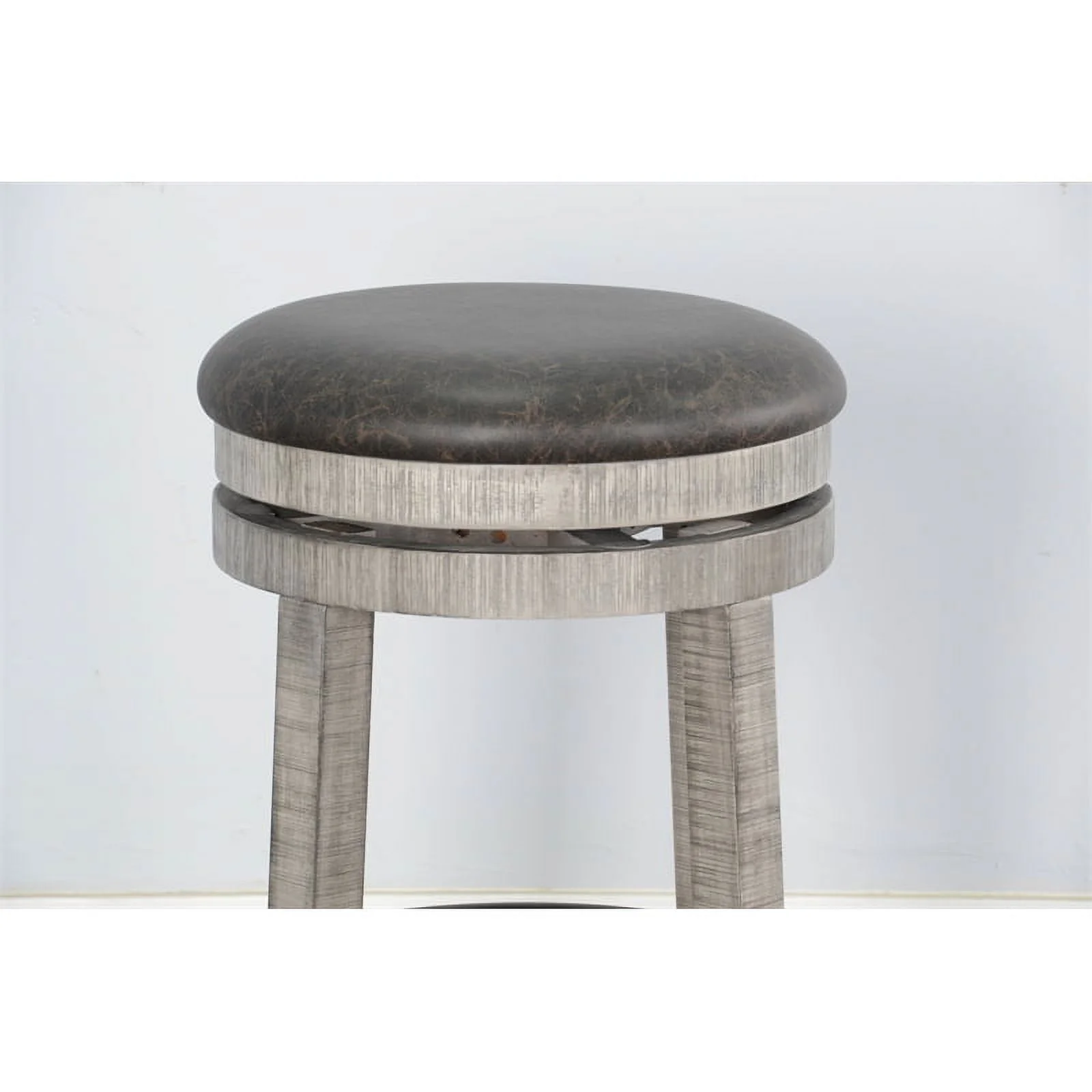 Home Bar and Swivel Bar Stools in Alpine Gray 3 Piece Set