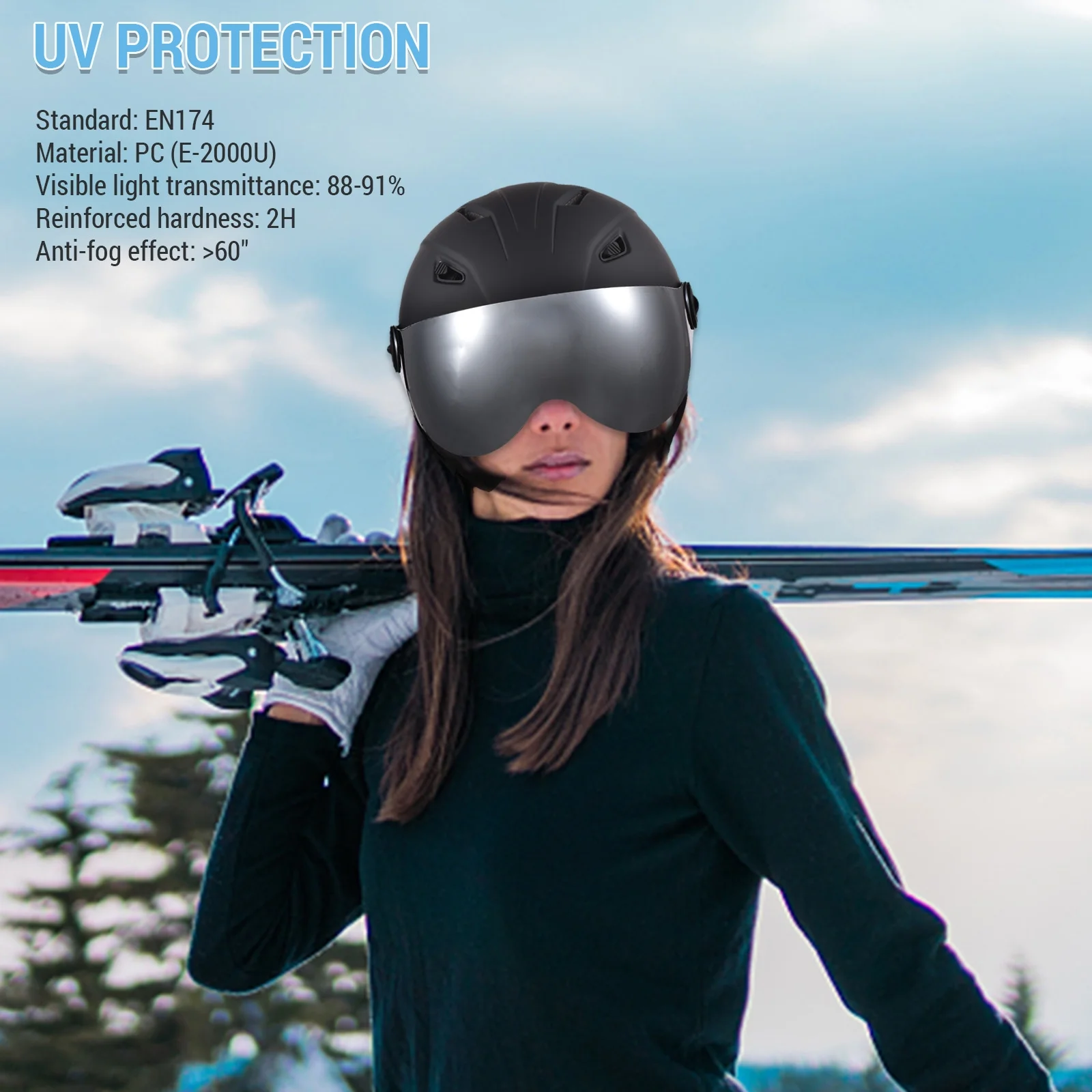 Lixada Winter Safety Equipment Ski Helmet Snowboarding Protective Gear for Head Protection in Snow