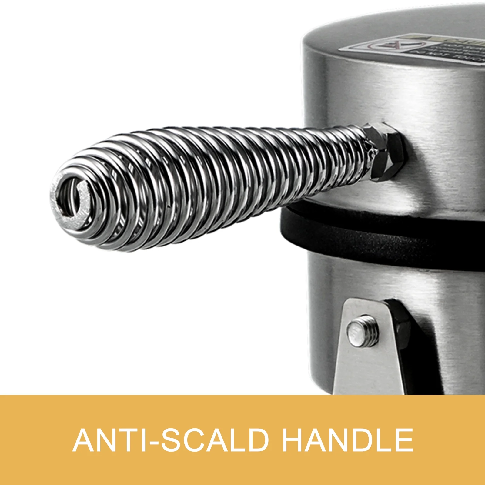 SKYSHALO 1100W Stainless Steel 110V Temperature and Time Control, Suitable for Restaurant Bakeries Snack Bar Family, Sliver Commercial Round Waffle Maker Nonstick