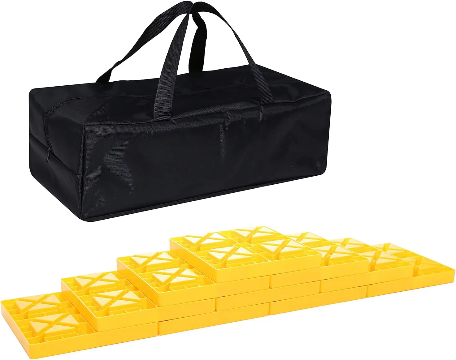 GarfatolRv Camper Leveling Blocks Ideal for Leveling Single and Dual Wheels, 10 Pack with  Bag
